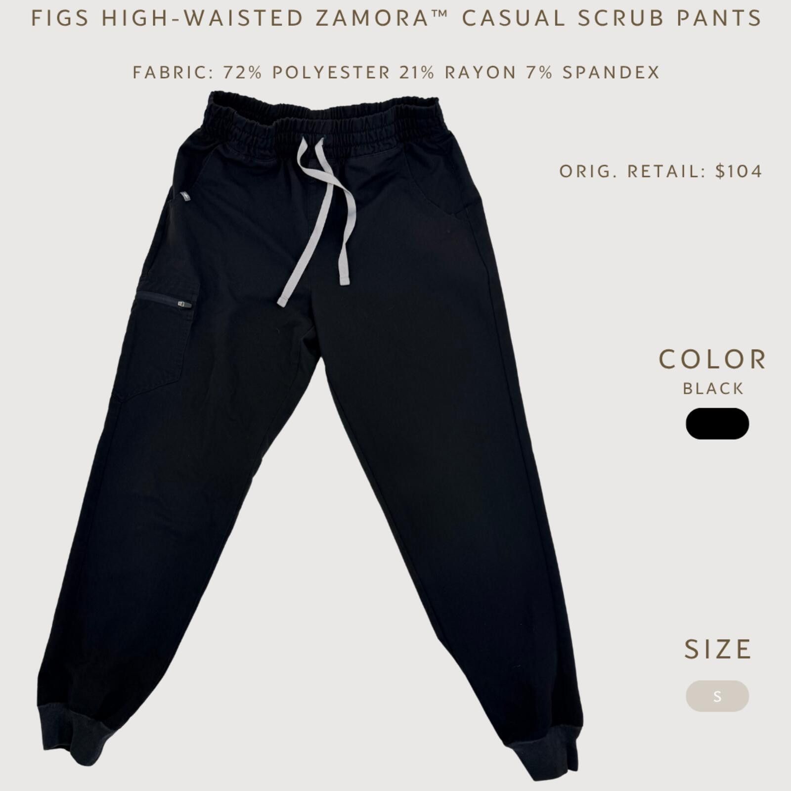 Eileen Fisher FIGS Zamora High Waisted Scrub Joggers S Size 28" / US 6 / IT 42 - 2 Thumbnail