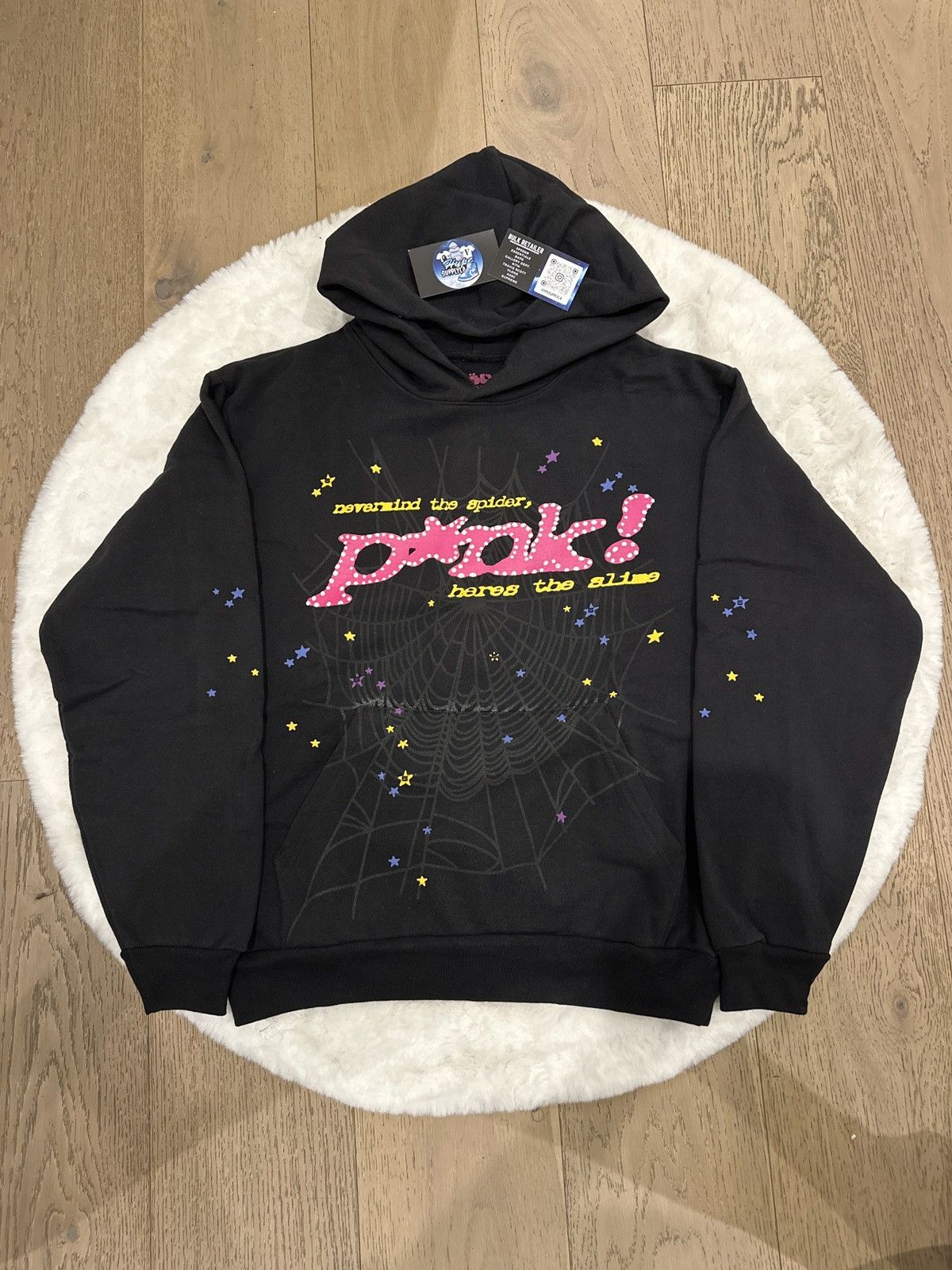 Sp5der P*Nk Hoodie Black