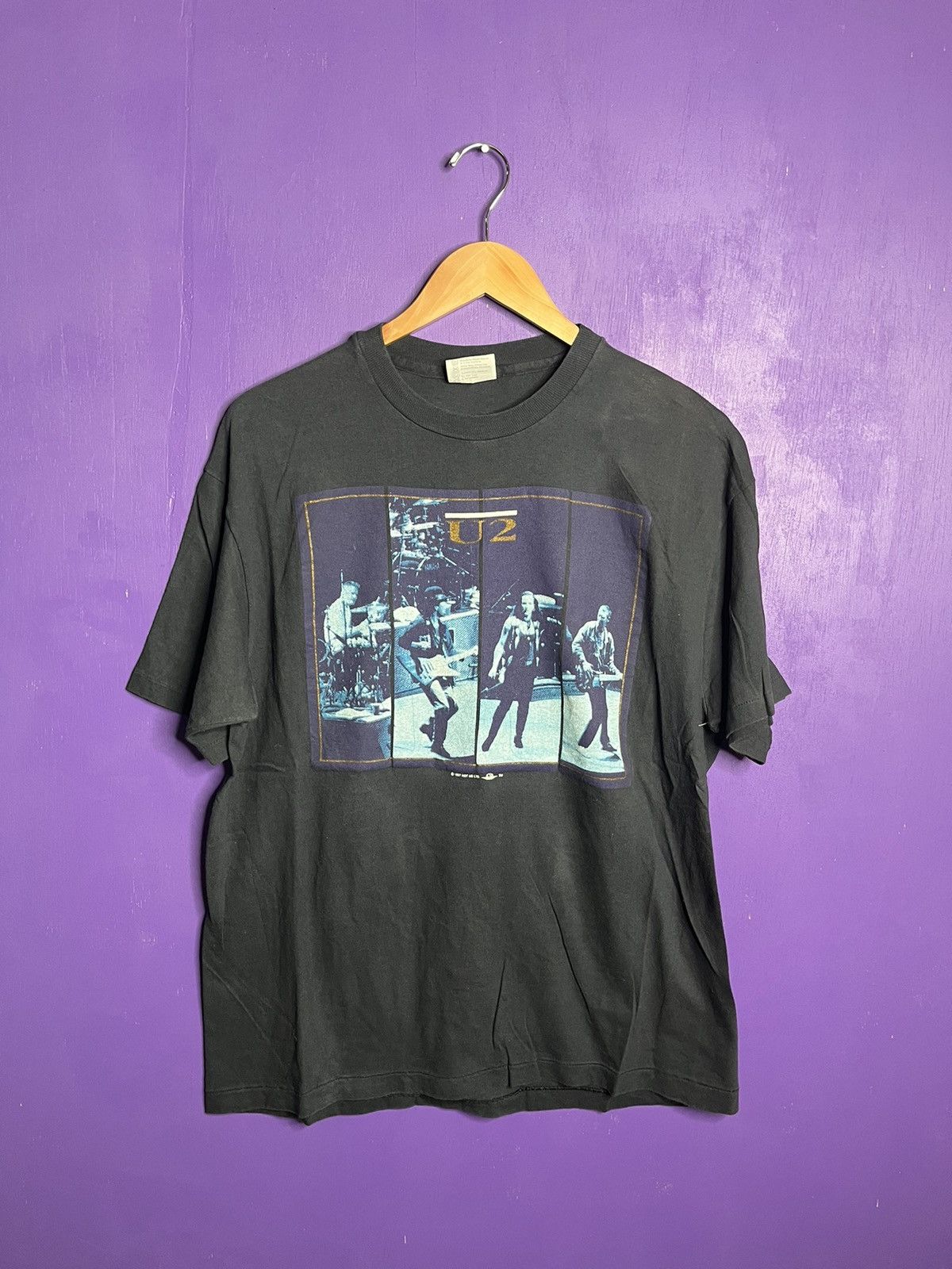 U2 1987年製 THE JOSHUA TREE Tシャツ L サイズ U2 T-shirt - Joshua Tree 1987 Europe - Black Small Cotton