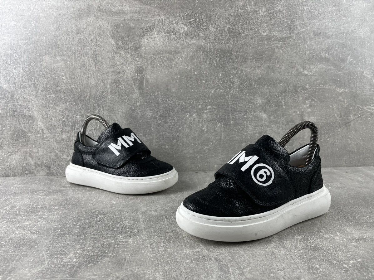 Maison Margiela MM6 Maison Margiela Leather Monk Snap Black Kids Sneakers Size US 4 / IT 34 - 4 Thumbnail