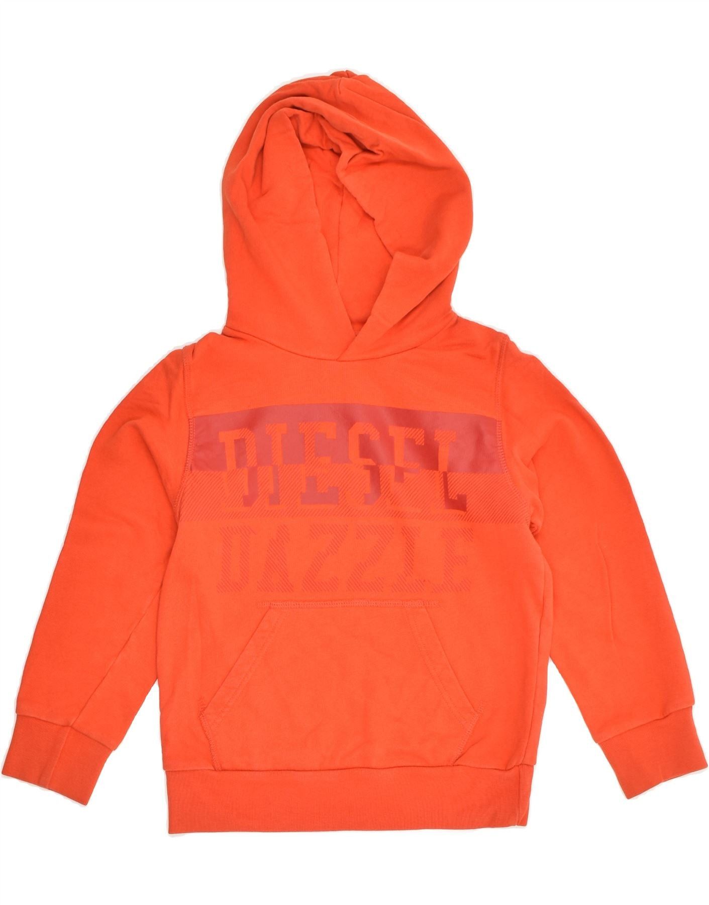 Diesel Girls Graphic Hoodie Jumper 9-10 Years Red Cotton Size M / US 6-8 / IT 42-44 - 1 Thumbnail