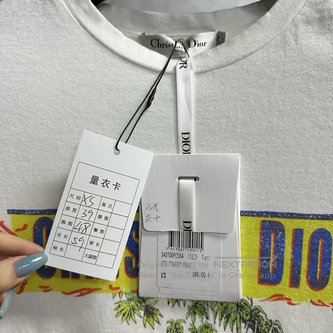 Dior Dior T-shirt with animal patterned letter printing| Size XS / US 0-2 / IT 36-38 - 4 Thumbnail