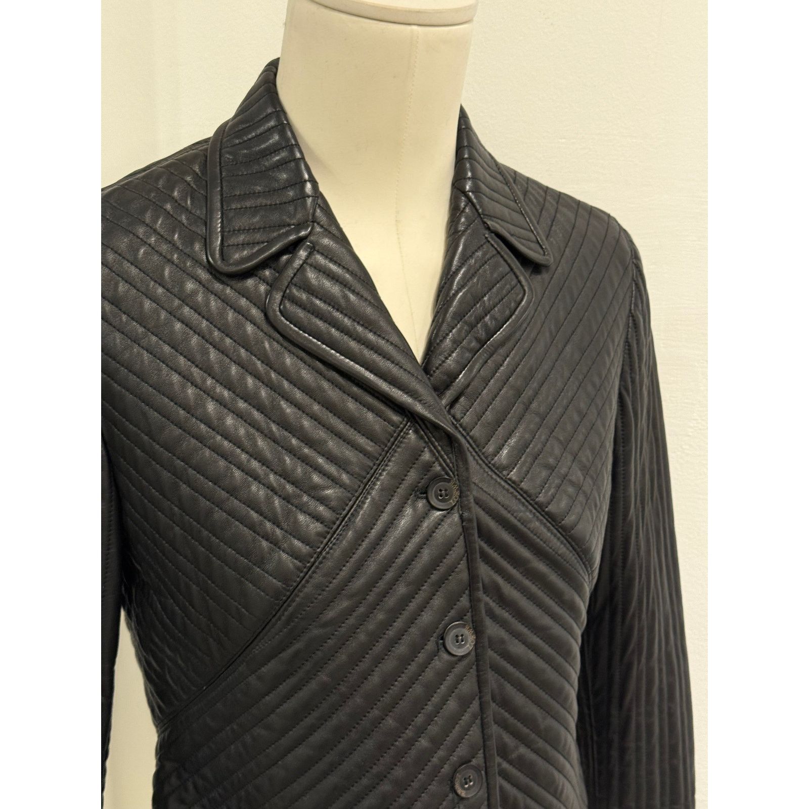 Loewe 1990s Loewe paneled cropped leather jacket Size M / US 6-8 / IT 42-44 - 5 Thumbnail