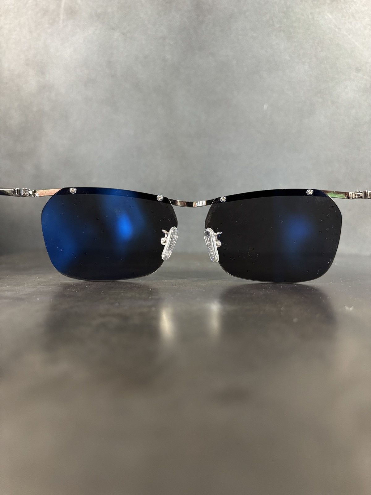 Vintage Metal Half Rim Sunglasses Celine Style Designer CL 40307U Size ONE SIZE - 12 Thumbnail