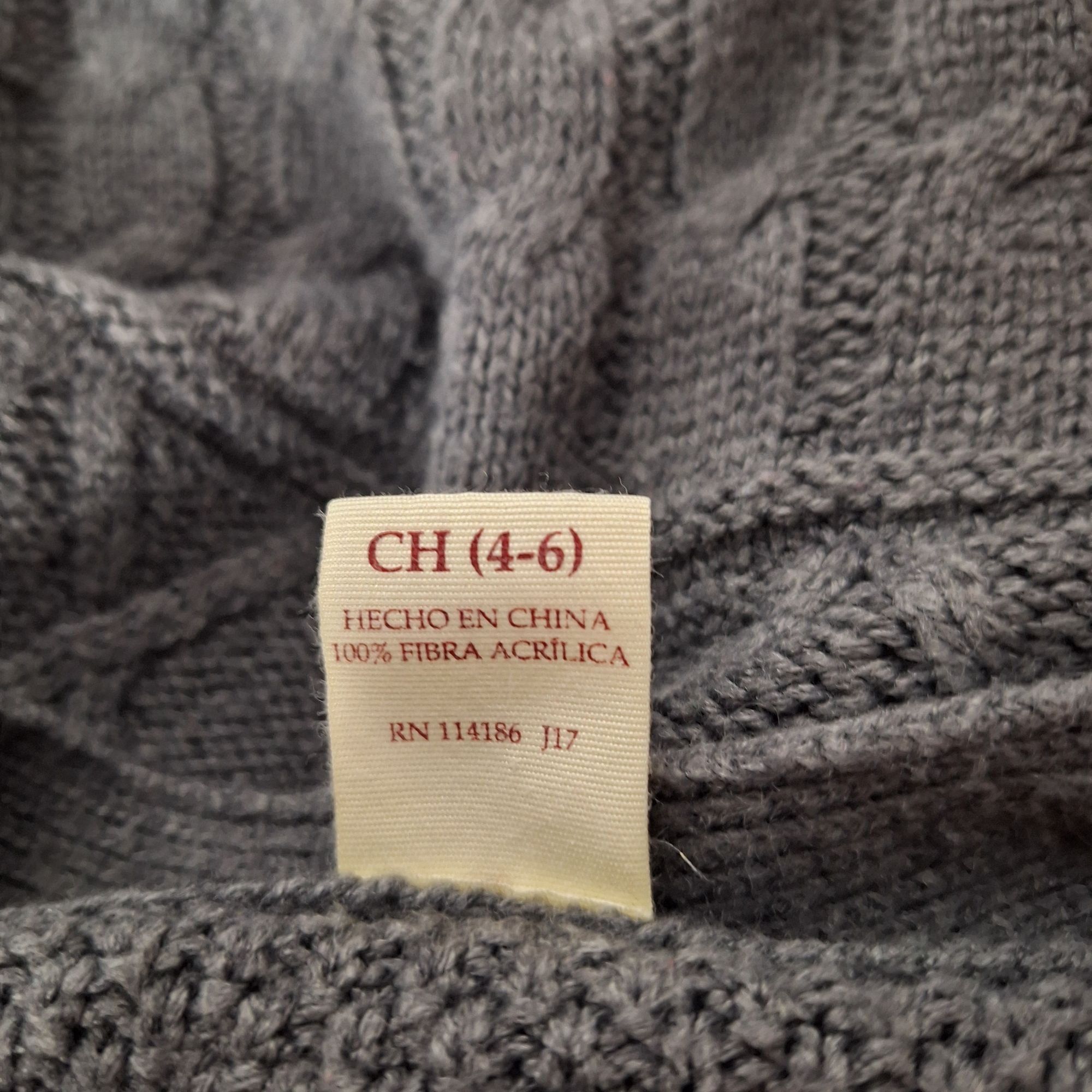 Faded Glory Faded Glory Charcoal Grey Cable Knit Open Front Cardigan S ( Size S / US 4 / IT 40 - 5 Thumbnail