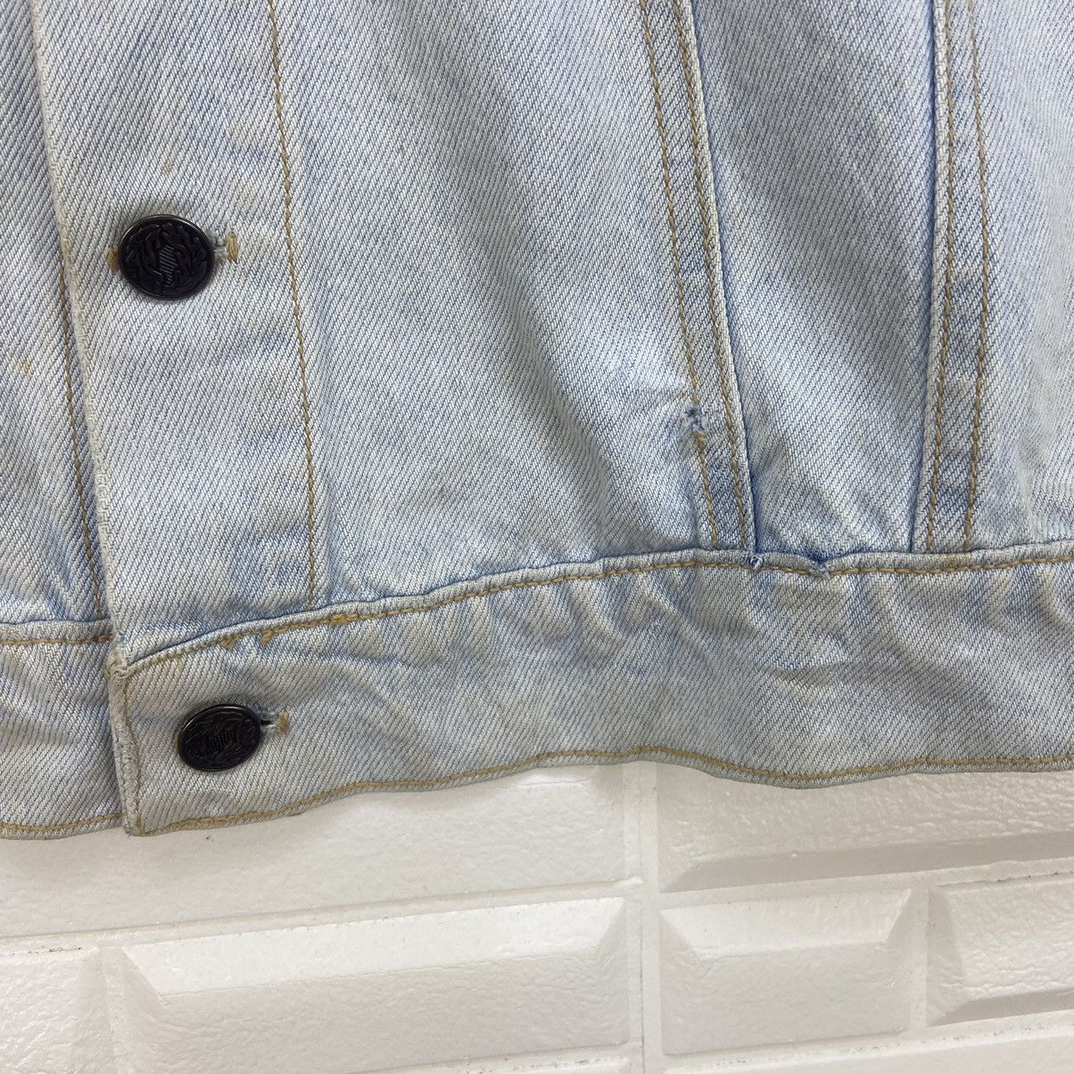 Mickey Mouse × Vintage Vtg Made in USA 35th Anniversary USA Flag Denim Trucker Size US M / EU 48-50 / 2 - 9 Thumbnail