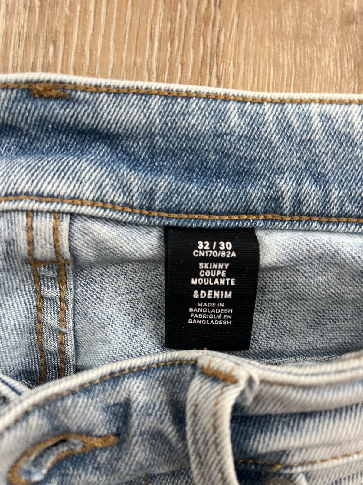 H&M × Vintage Light blue Used H&M Size 32x30 Skinny Denim Pants Size US 32 / EU 48 - 5 Thumbnail