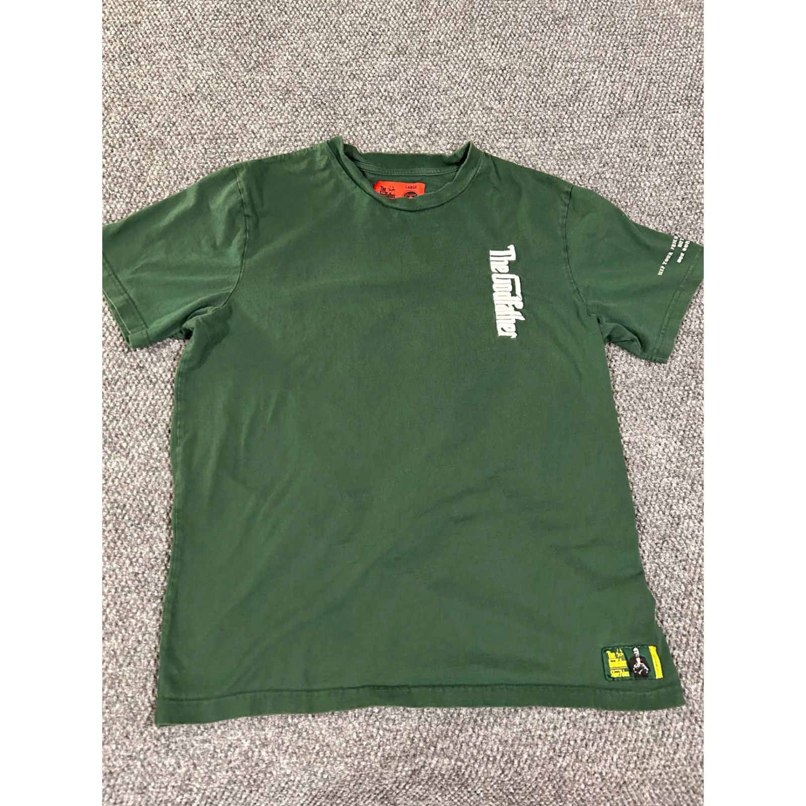 Palace The Godfather Shirt Mens L Green Graphic Print Nike Dri-Fit Crew Neck Short Sleeve Regular Vintage No Size US L / EU 52-54 / 3 - 3 Thumbnail