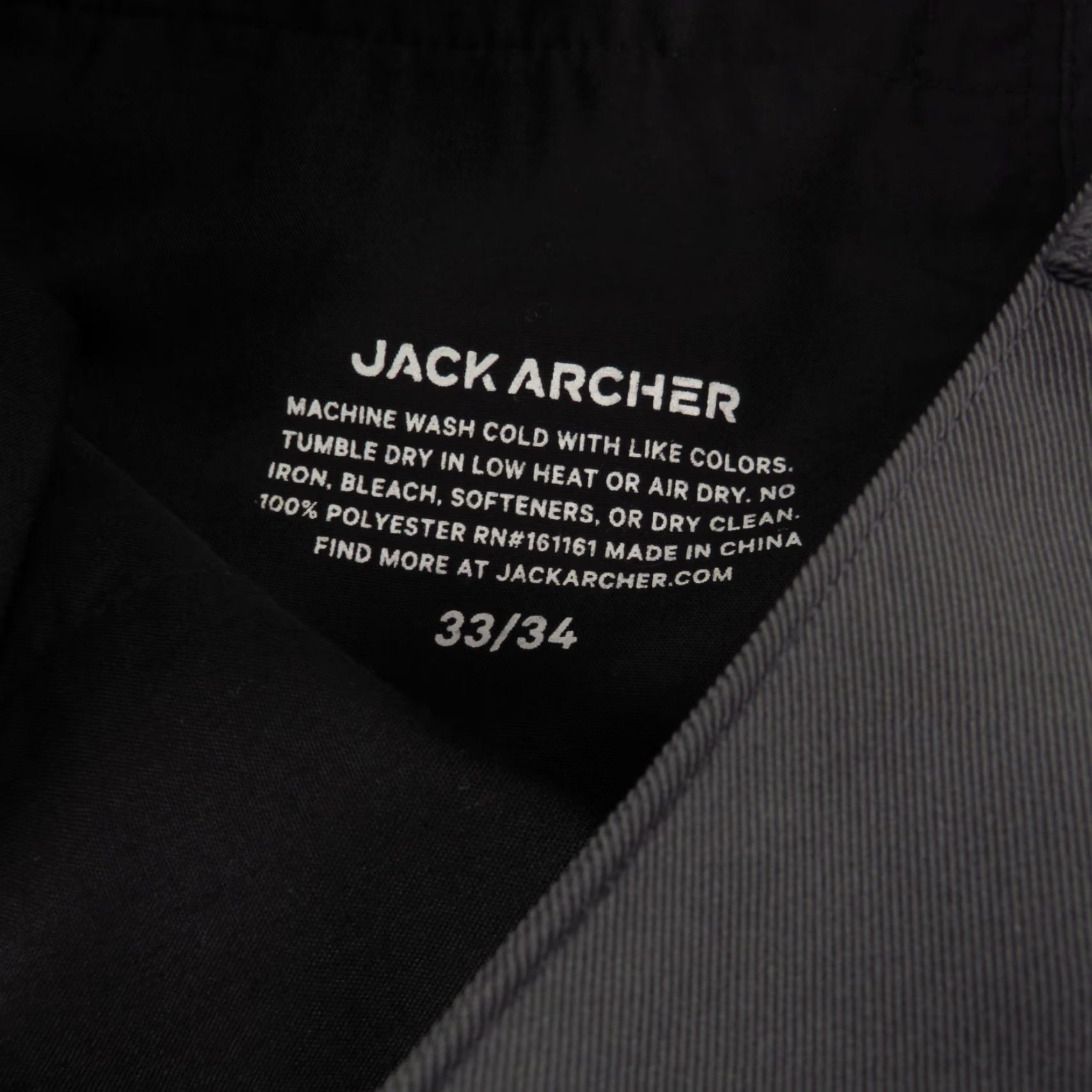 Vintage Jack Archer Pants Mens 33x34 Jetsetter Charcoal Grey Travel Slim Fit Chinos Flex Jeans? Size US 33 - 6 Thumbnail