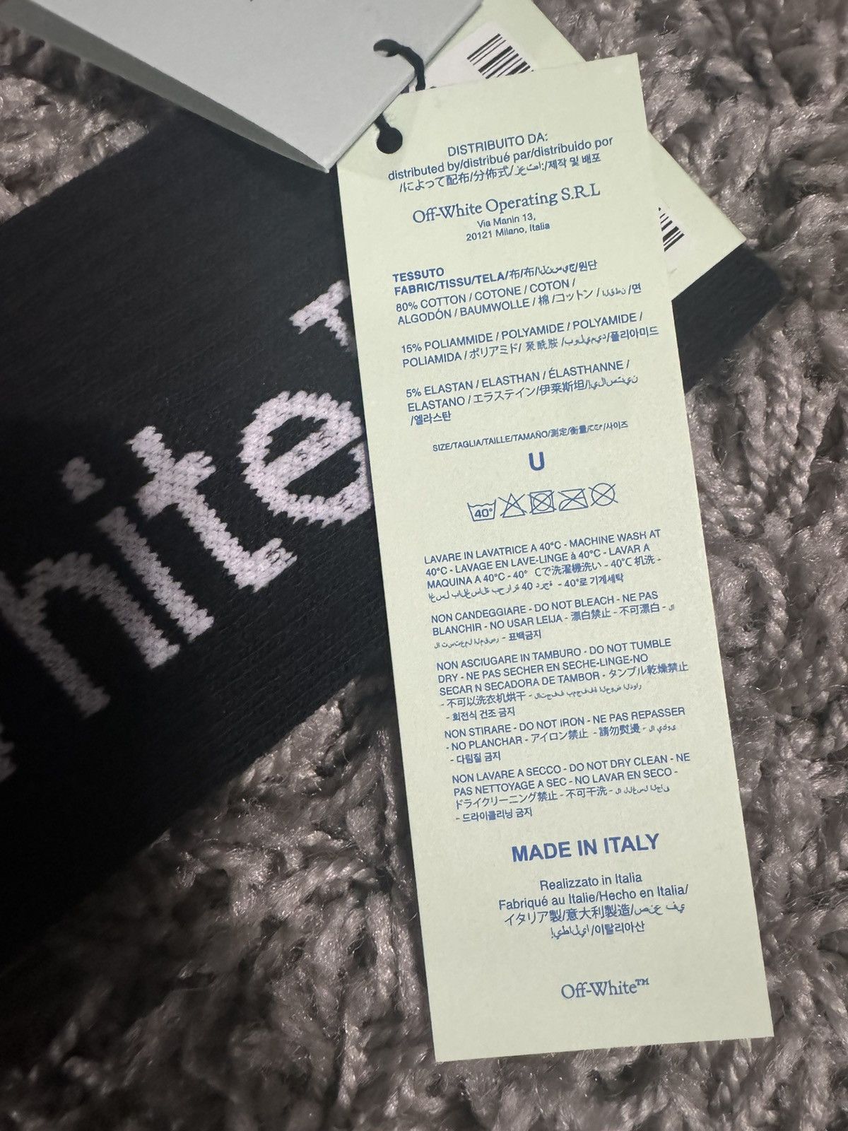 Off-White × Virgil Abloh off white diagonal socks Size ONE SIZE - 5 Thumbnail