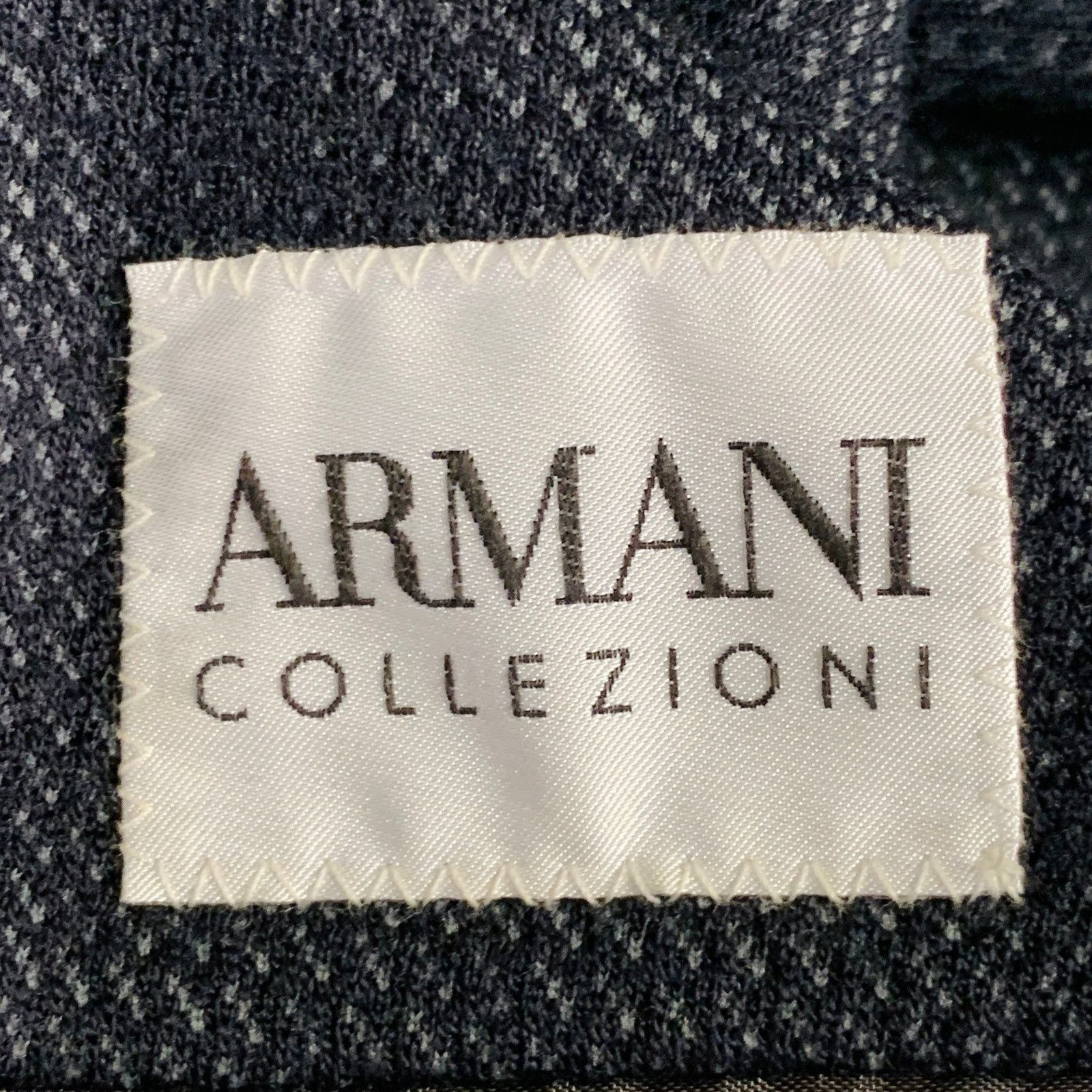 Armani Collezioni Size 40 Black Blue Textured Wool Blend Sport Coat Size 40R - 6 Thumbnail