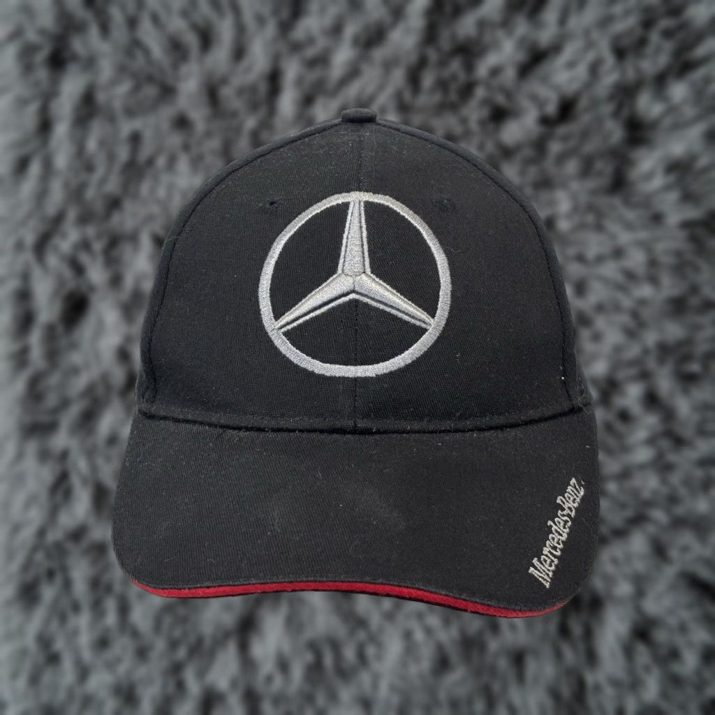 Mercedes-Benz VINTAGE Mercedes-Benz Hat Black Embroidered Emblem Baseball Cap Adjustable Strap Size ONE SIZE - 1 Thumbnail