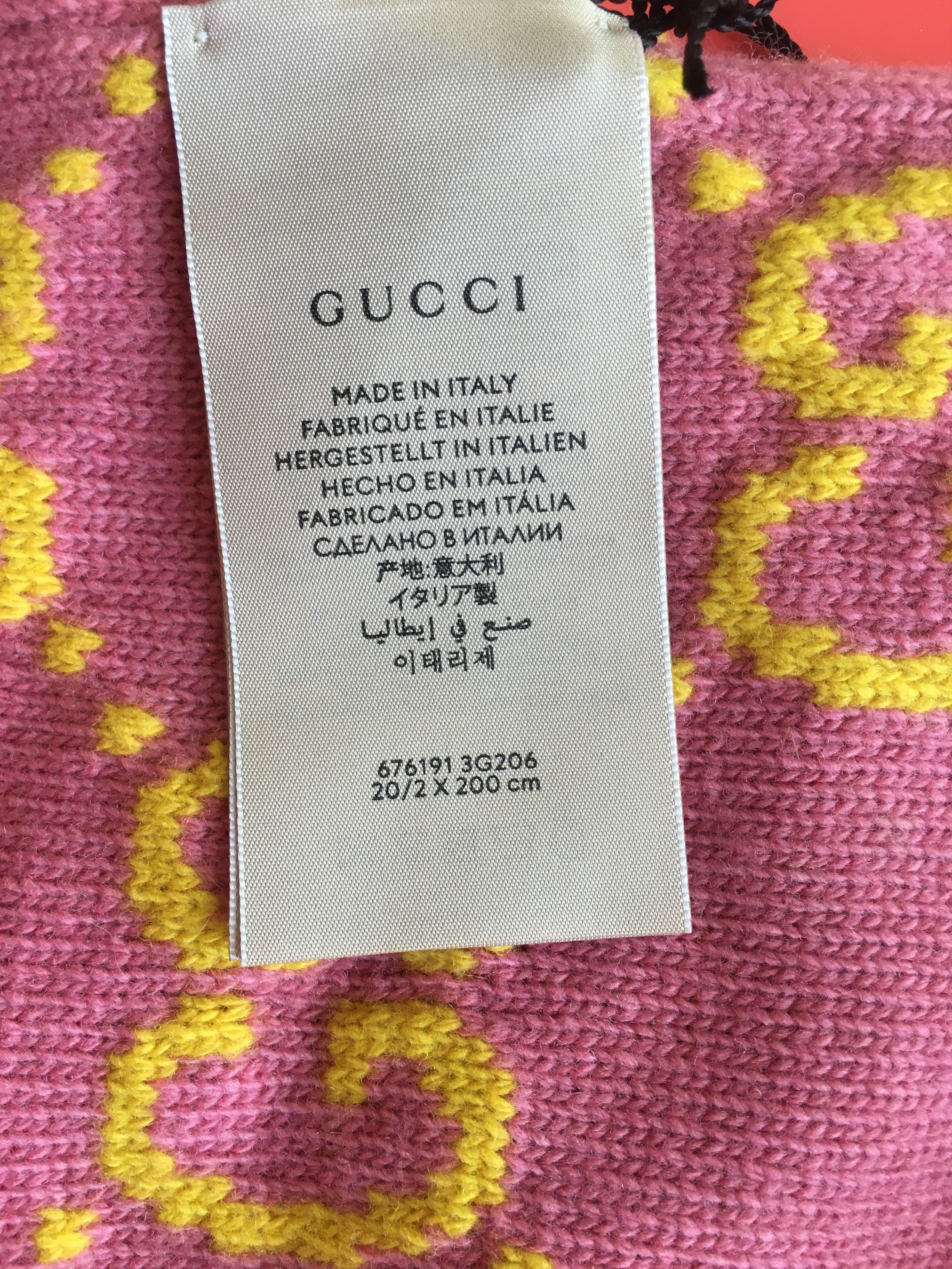 Gucci Scarf Wool Print GG Size ONE SIZE - 5 Thumbnail