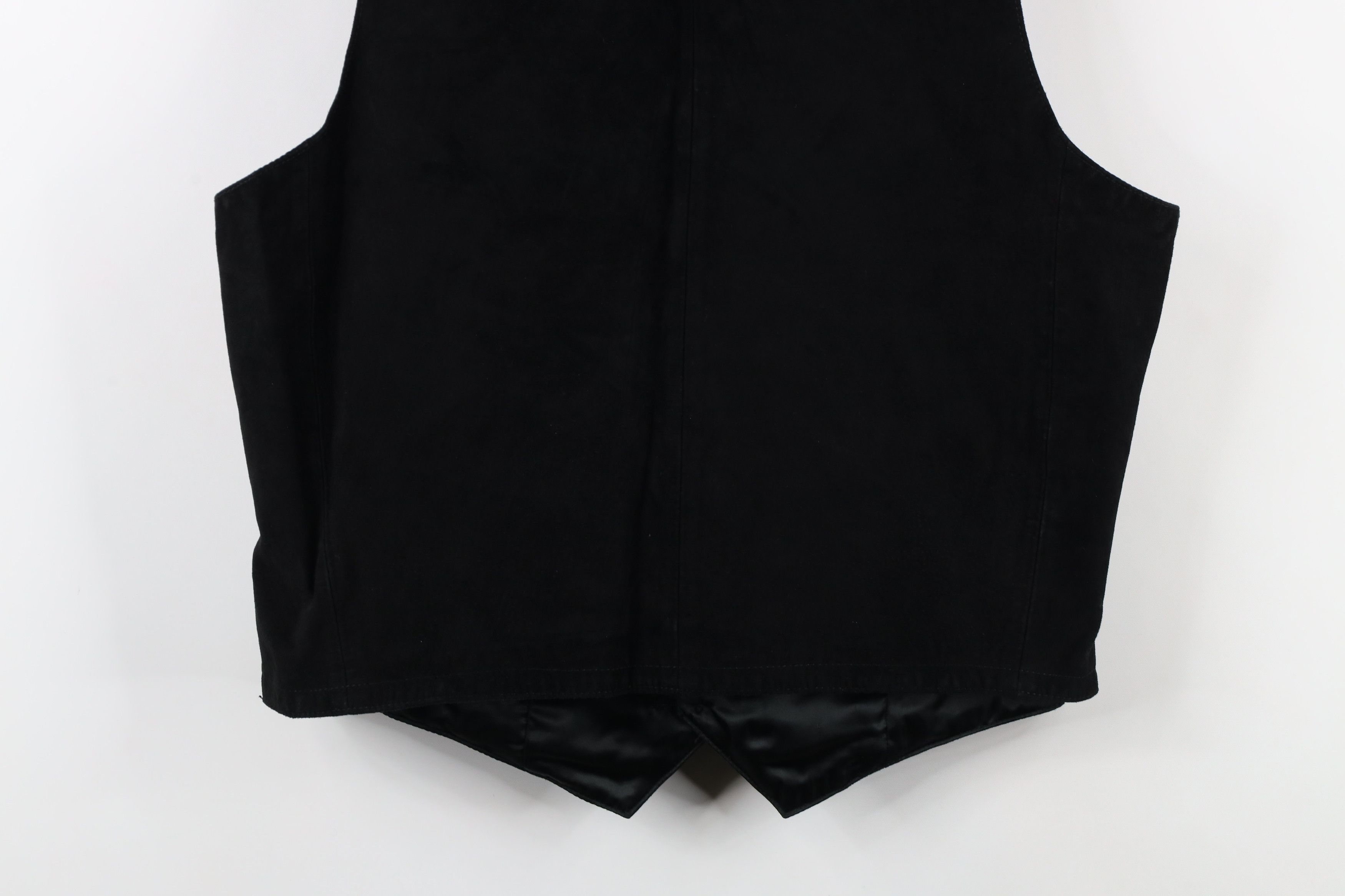 Vintage Vintage 90s Scully Suede Leather Western Vest Jacket Black Size US L / EU 52-54 / 3 - 15 Thumbnail
