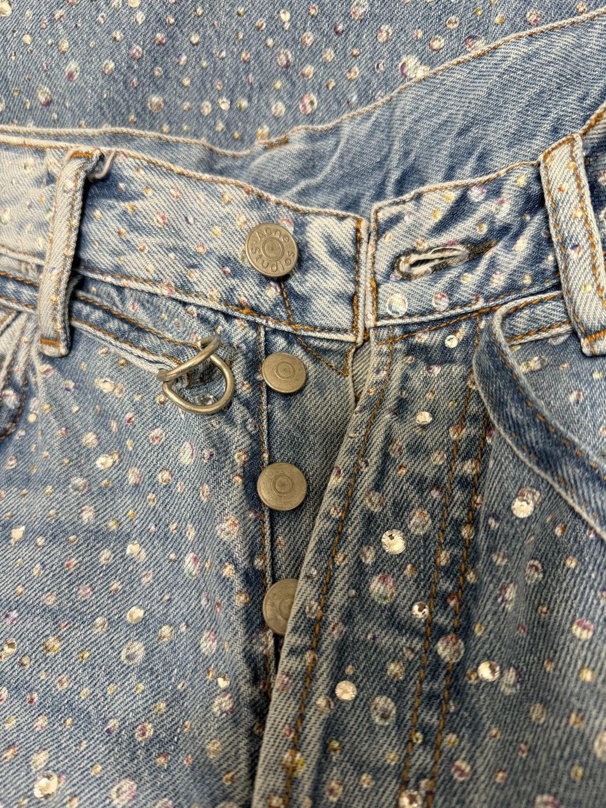 Acne Studios Acne Studios 1991 Toj Vegas Rhinestone Jeans Size US 27 - 6 Thumbnail