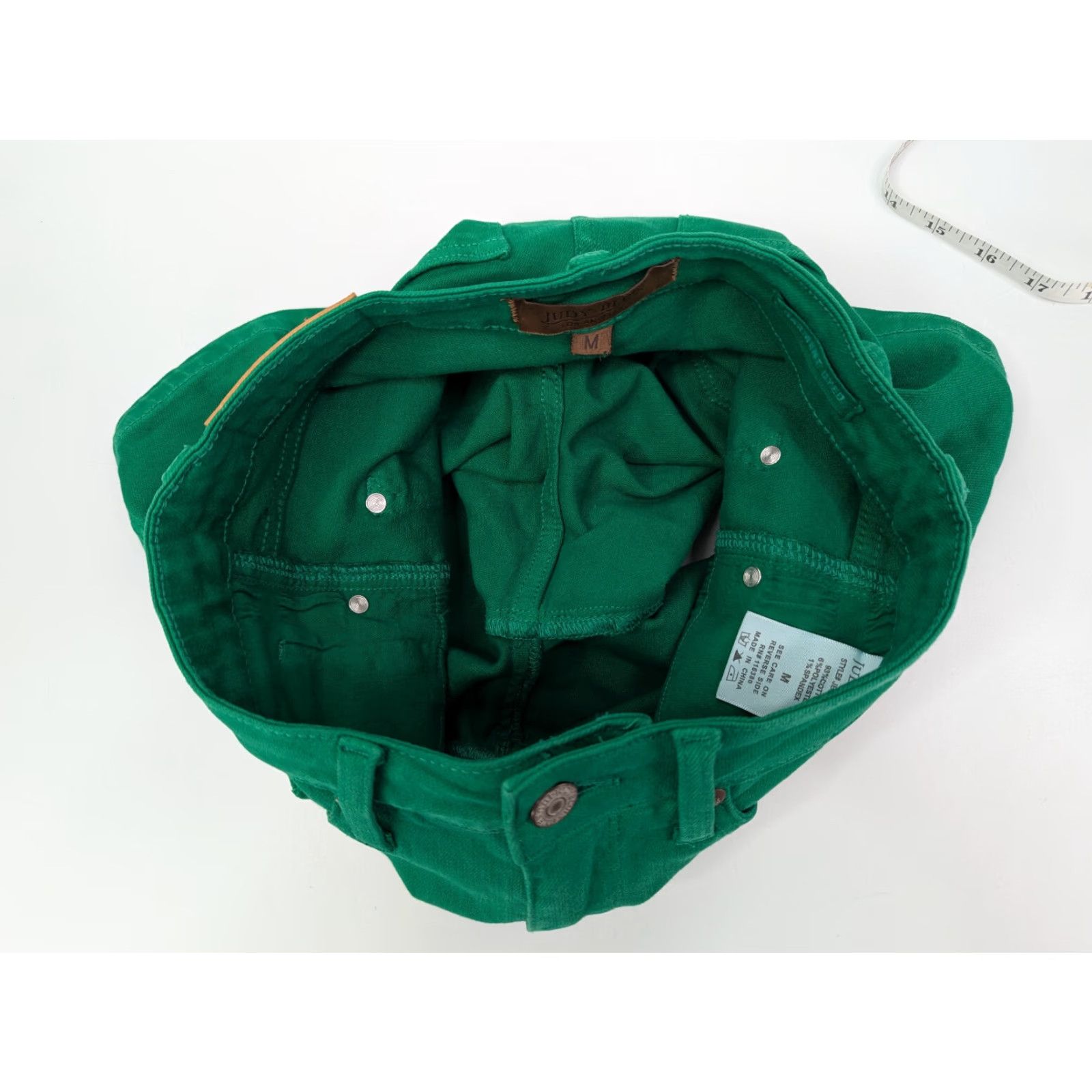Vintage Judy Blue Garment Dyed Denim Shorts Womens Medium Green Stretch High Rise Size 32" / US 10 / IT 46 - 6 Thumbnail