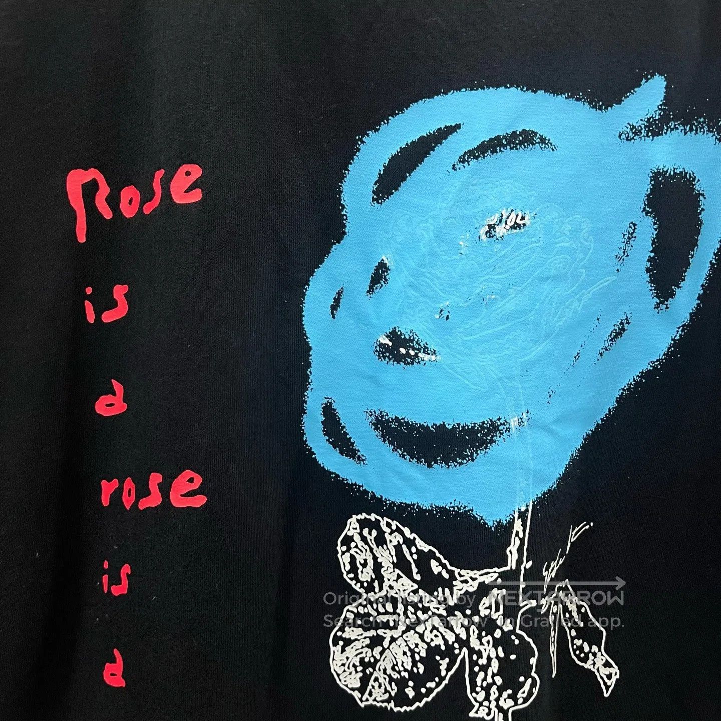 Lanvin LANVIN Black Blue Rose Short Sleeve| Size US M / EU 48-50 / 2 - 2 Thumbnail