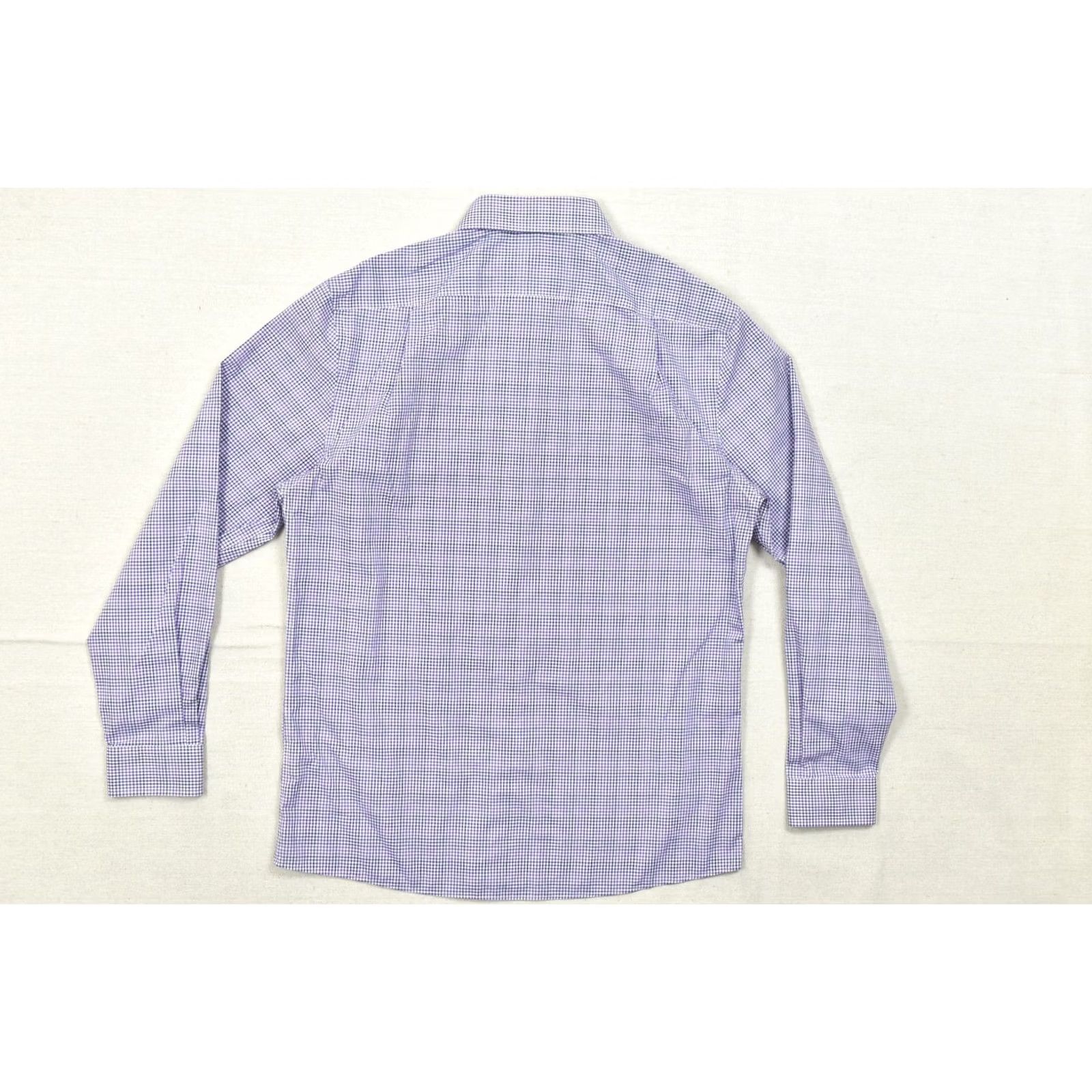 Tommy Hilfiger Tommy Hilfiger Men Shirt Slim Purple Gingham Check Non-Iron Button-Down Collared Dress Shirt 15.5 32/33 M Size Regular Womens? Size 40R - 8 Thumbnail