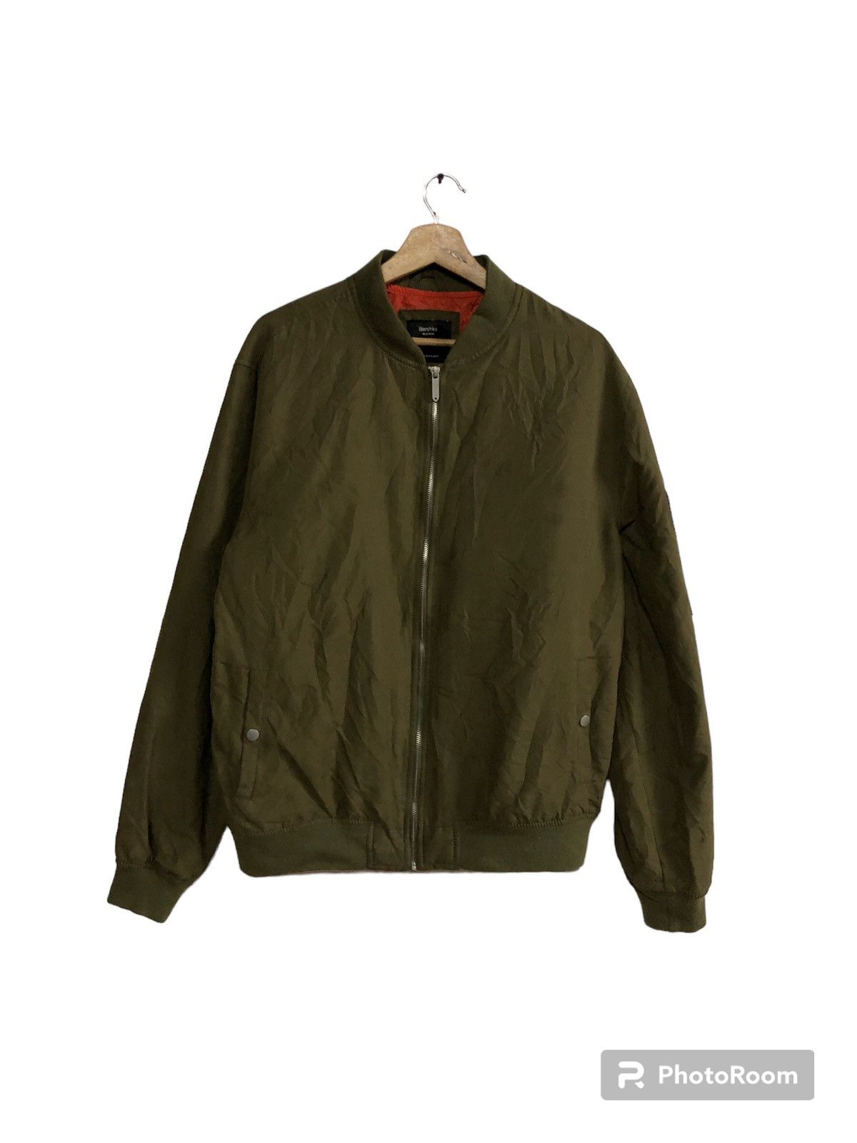 Bershka × Designer Vintage Y2K Bershka Bomber Jacket Zipper Size US XL / EU 56 / 4 - 1 Thumbnail