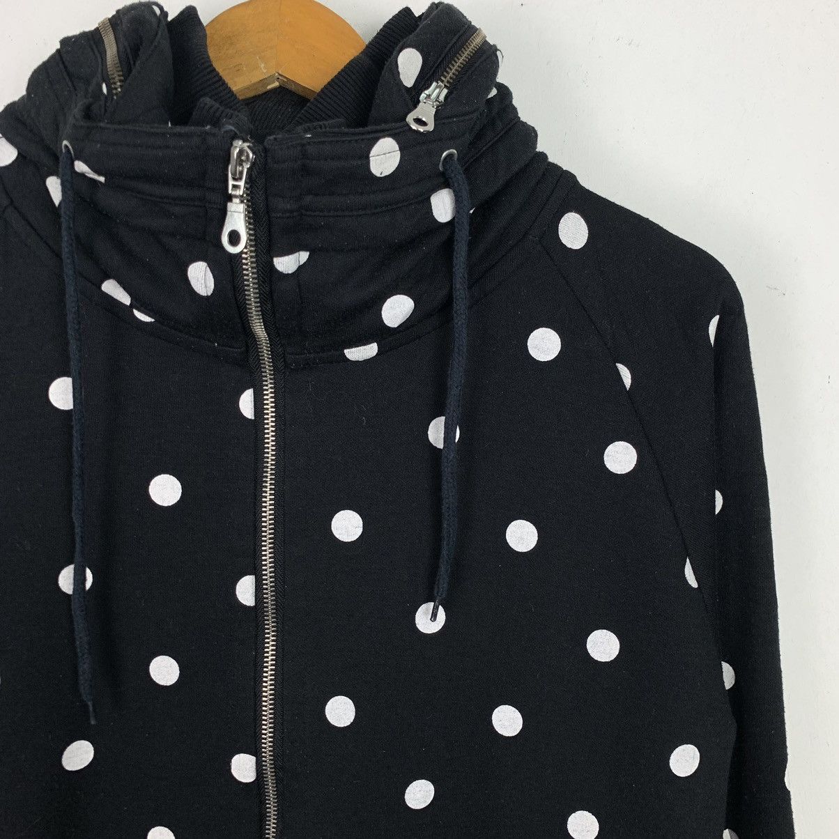 Japanese Brand Vintage polka dot zip up hoodie Size L / US 10 / IT 46 - 5 Thumbnail