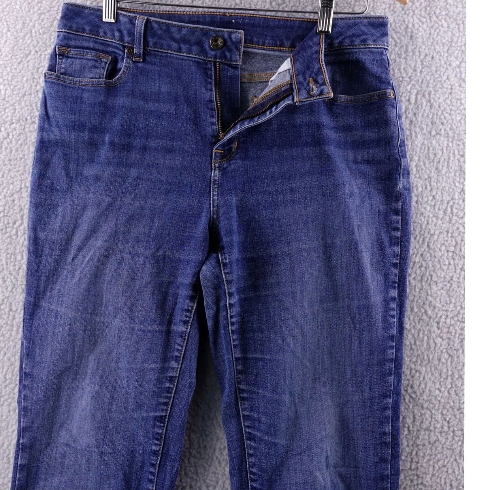 Denime LL Bean Women Jeans Straight Blue Denim Size 12 Size 34" / US 12 / IT 48 - 3 Thumbnail