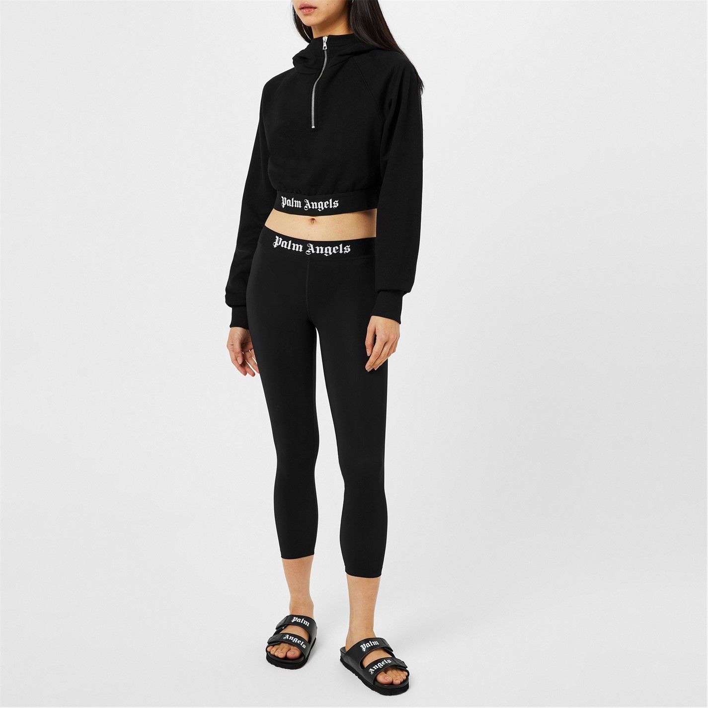 Palm Angels o1g2r1mq0325 Logo Tape Hoodie in Black Size L / US 10 / IT 46 - 4 Thumbnail