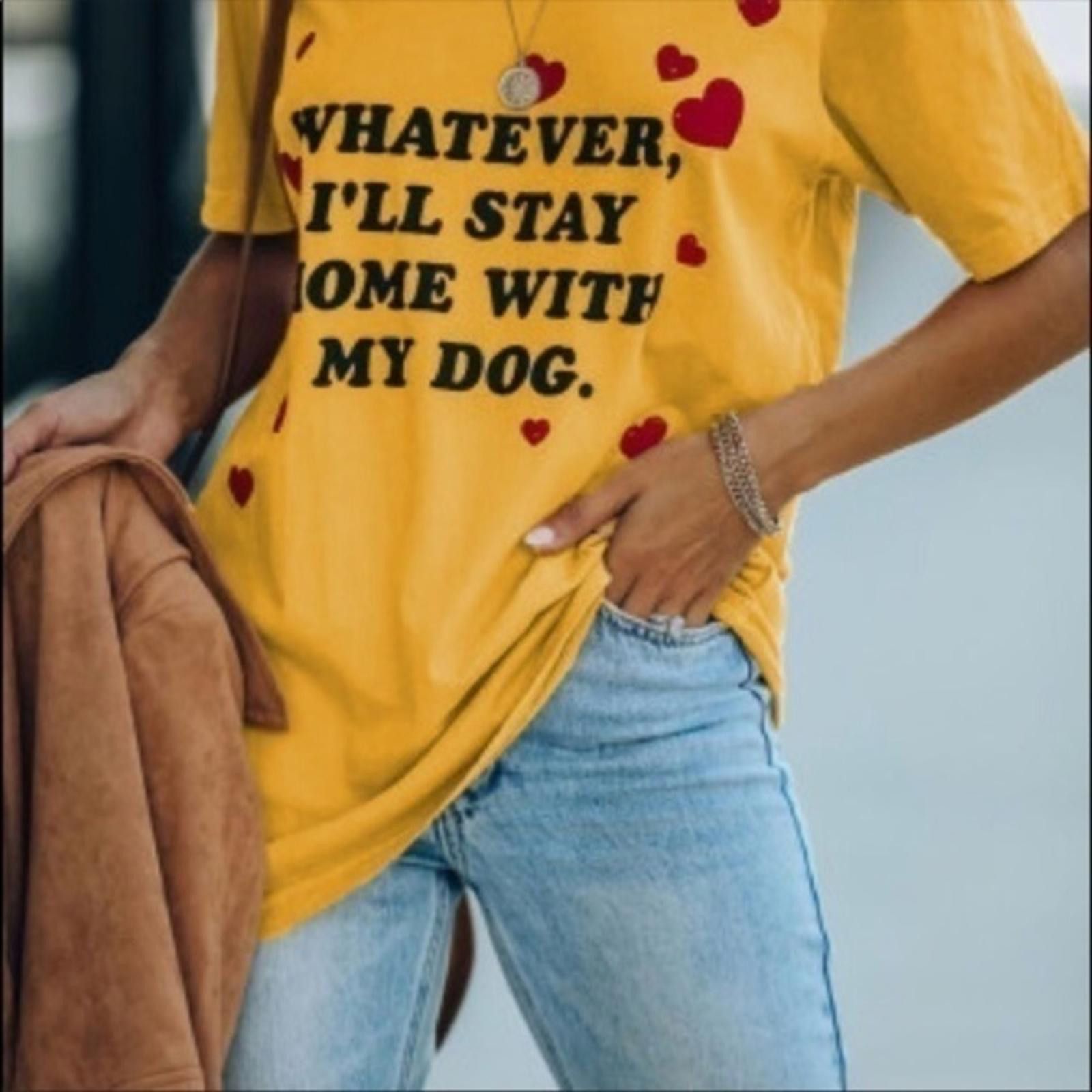 Designer Dog Lovers Puppy T-Shirt In Yellow NWT Size L / US 10 / IT 46 - 2 Thumbnail