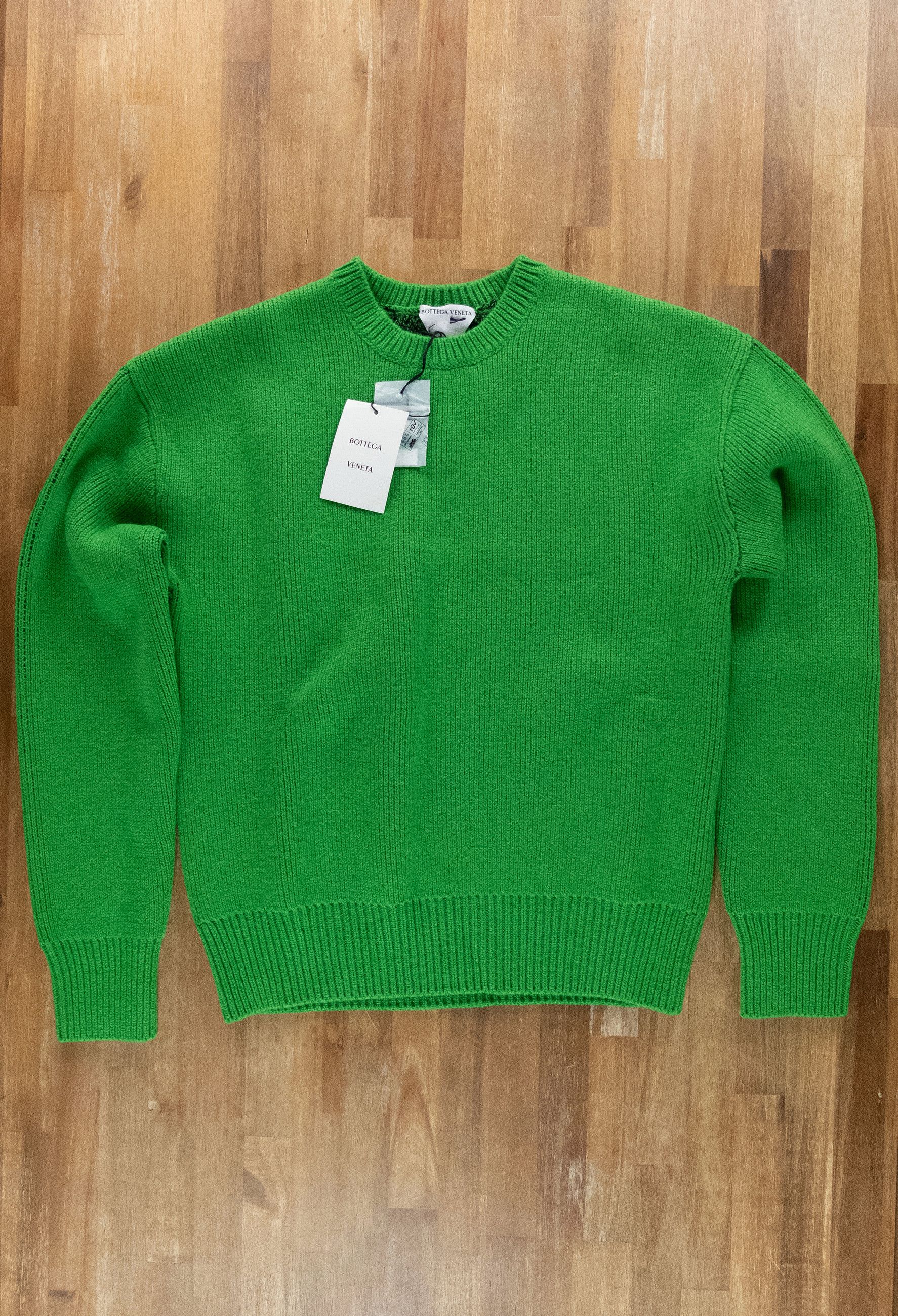 Bottega Veneta BOTTEGA VENETA parakeet green wool chunky sweater Medium Size US M / EU 48-50 / 2 - 1 Thumbnail
