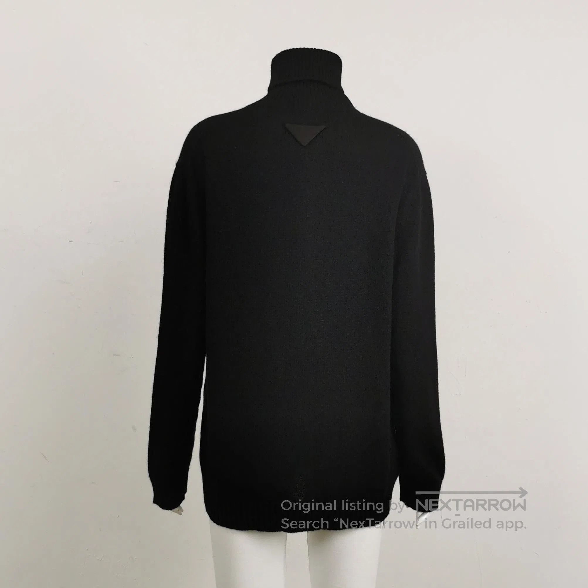 Prada Black Cashmere Turtleneck Sweater .