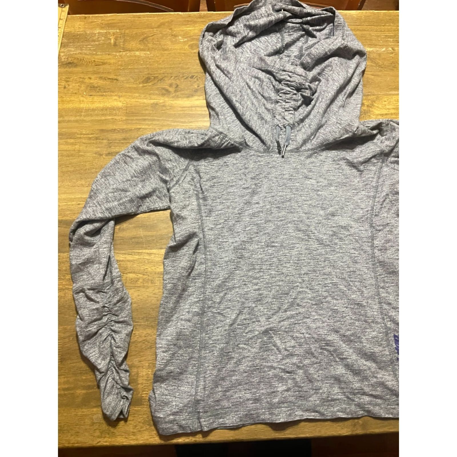 Vintage Ski-Doo Hoodie Womens XL Gray Pullover Drawstring Ruched Sleeve Regular Fit Activewear Sweatshirt Size XL / US 12-14 / IT 48-50 - 4 Thumbnail