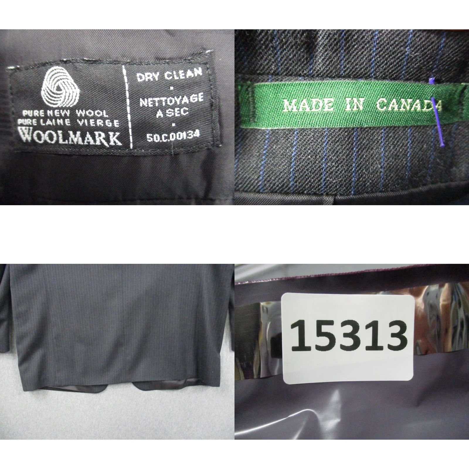 Ralph Lauren LAUREN RALPH LAUREN Wool Blazer Sport Jacket 44L Blazer Gray Stripe Mens Regular Notch Lapel 3-Button Front Chest 44 Size 44R - 9 Thumbnail