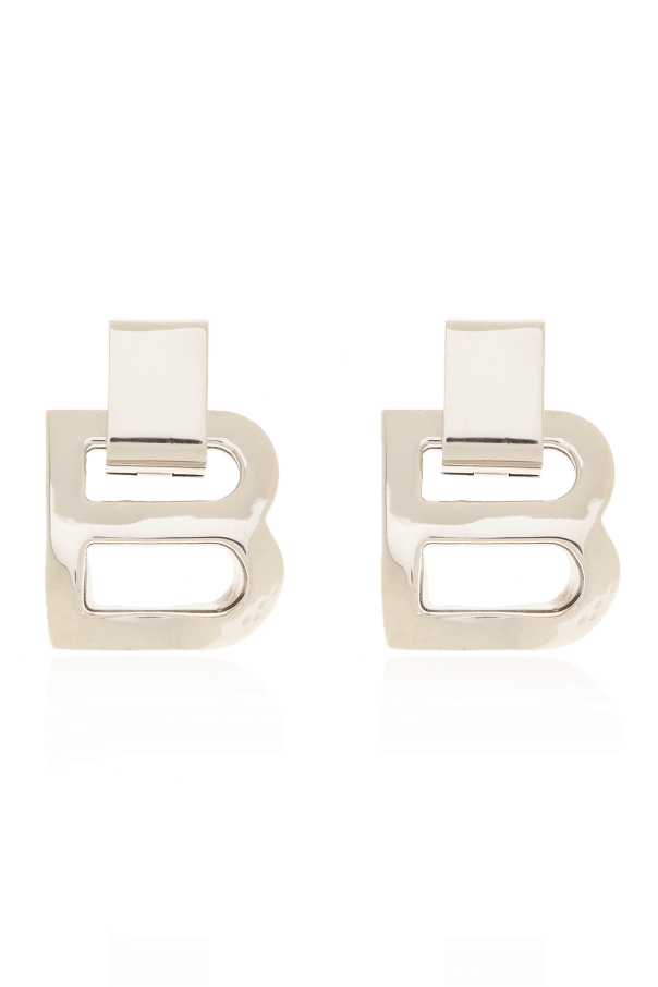Balenciaga o1bcso1str1024 Size: OS / Hourglass Crash Earrings Silver Size ONE SIZE - 1 Thumbnail