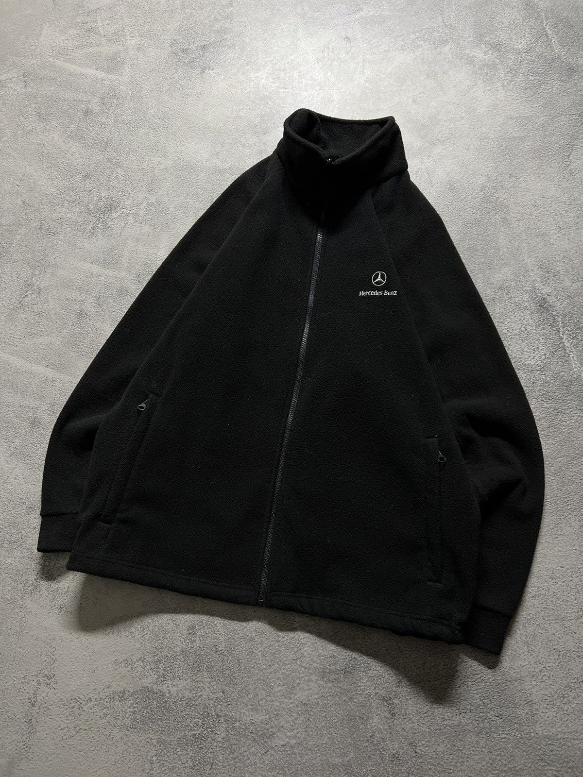 Mercedes-Benz × Vintage Vintage Y2k Mercedes-Benz 🖤 Fleece Zip Sweatshirt Jacket 00s Size US L / EU 52-54 / 3 - 2 Thumbnail
