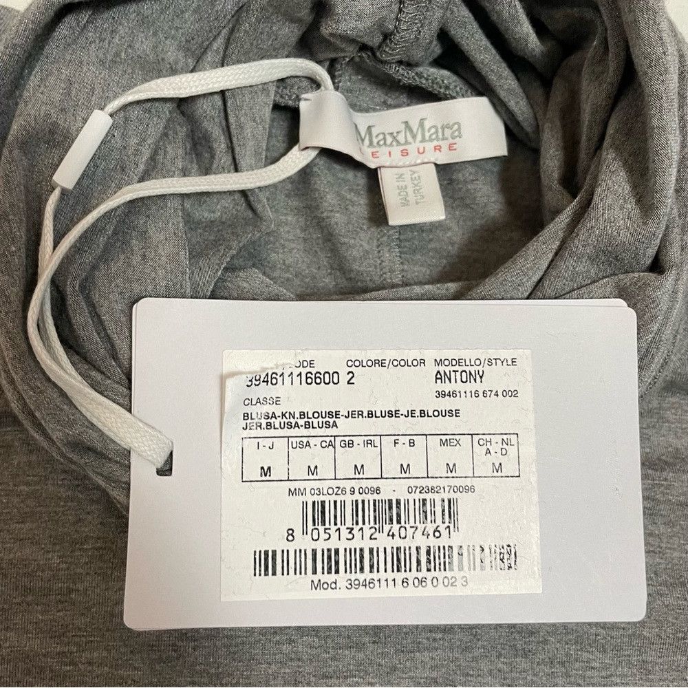 Max Mara NWT New $195 Max Mara Leisure Antony Polo Grey Turtleneck T Size M / US 6-8 / IT 42-44 - 6 Thumbnail