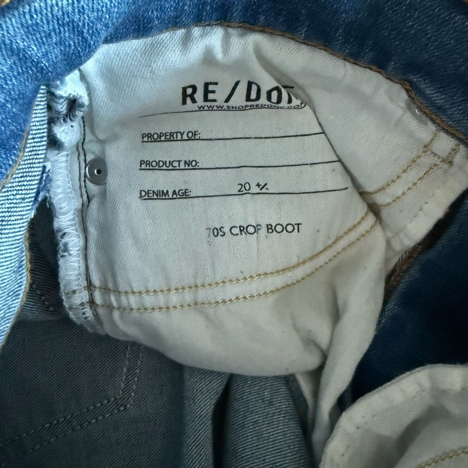 RE/DONE New! Re/Done 70s High Rise Crop Boot Jeans - 25 - $275 Size 25" / US 0 / IT 36 - 10 Thumbnail