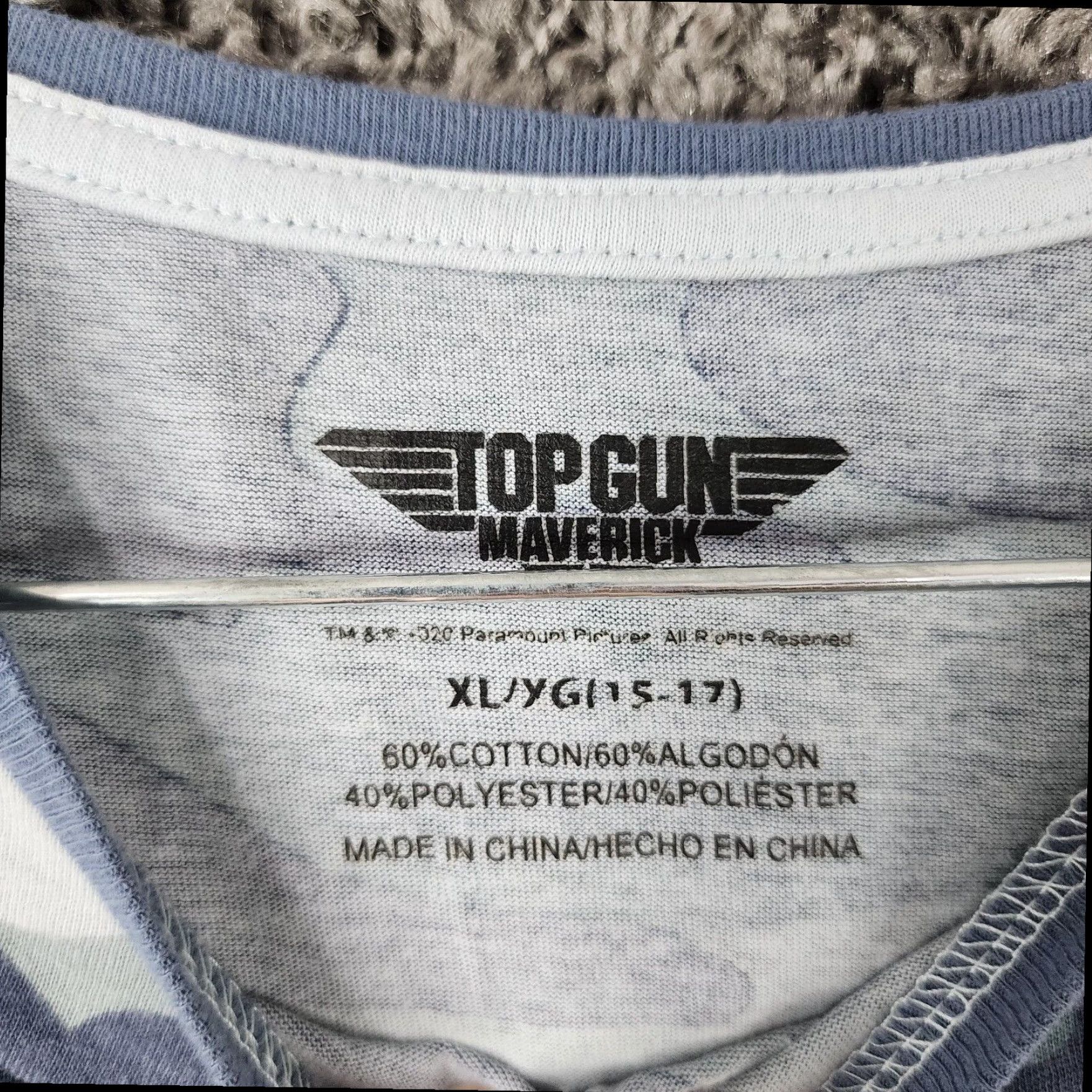 Vintage VINTAGE Top Gun Maverick Camouflage Cropped Tee Women's Blue XL Size XL / US 12-14 / IT 48-50 - 4 Thumbnail