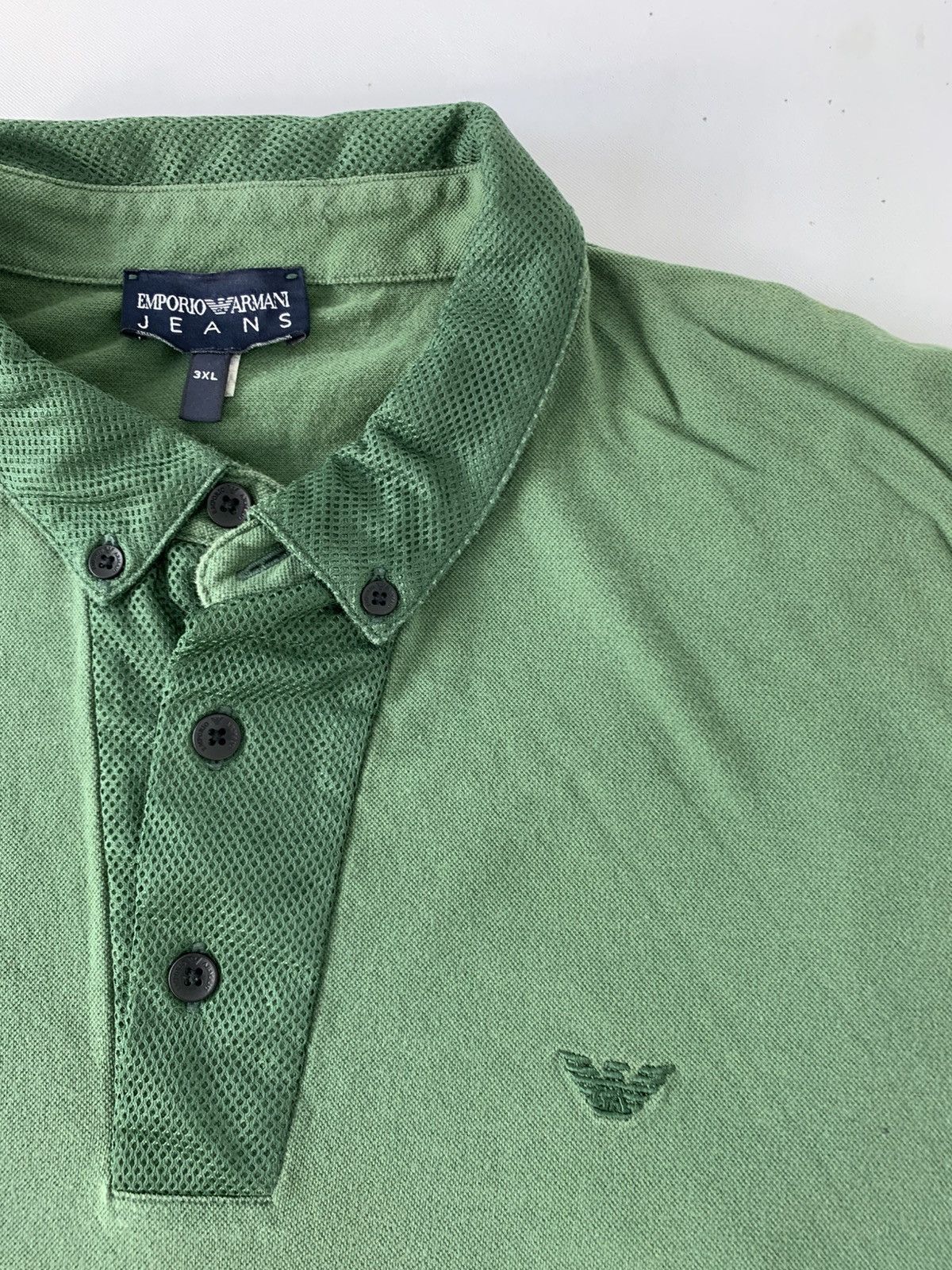 Emporio Armani Hype Emporio Armani Jeans Plain Minimalist Embroidery Polo Size US XL / EU 56 / 4 - 4 Thumbnail