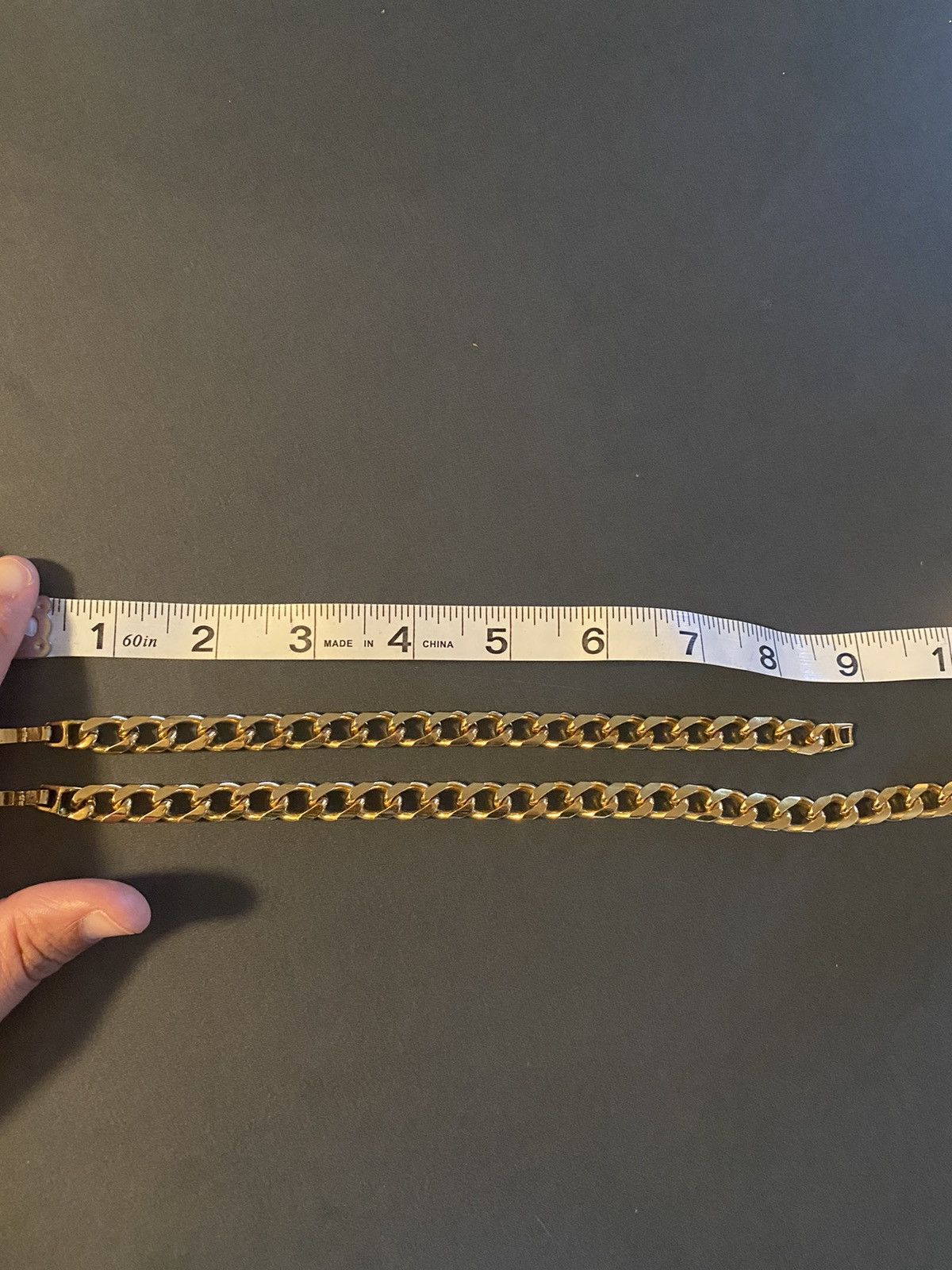 Jewelry Hollow Cuban Bracelet Gold Plated 9" Size ONE SIZE - 13 Thumbnail