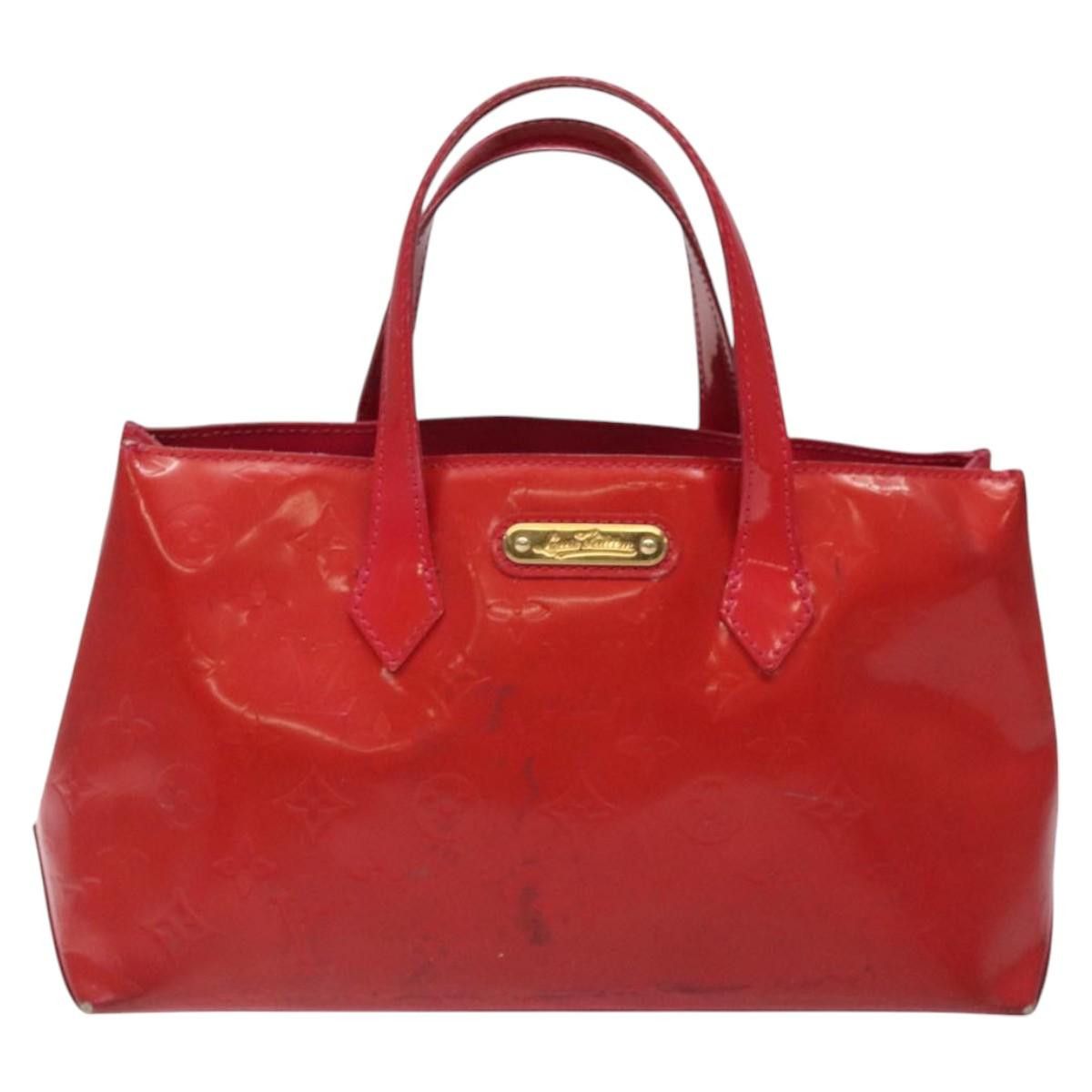 Louis Vuitton LOUIS VUITTON Monogram Vernis Wilshire PM Hand Bag Rose Pop Size ONE SIZE - 13 Thumbnail