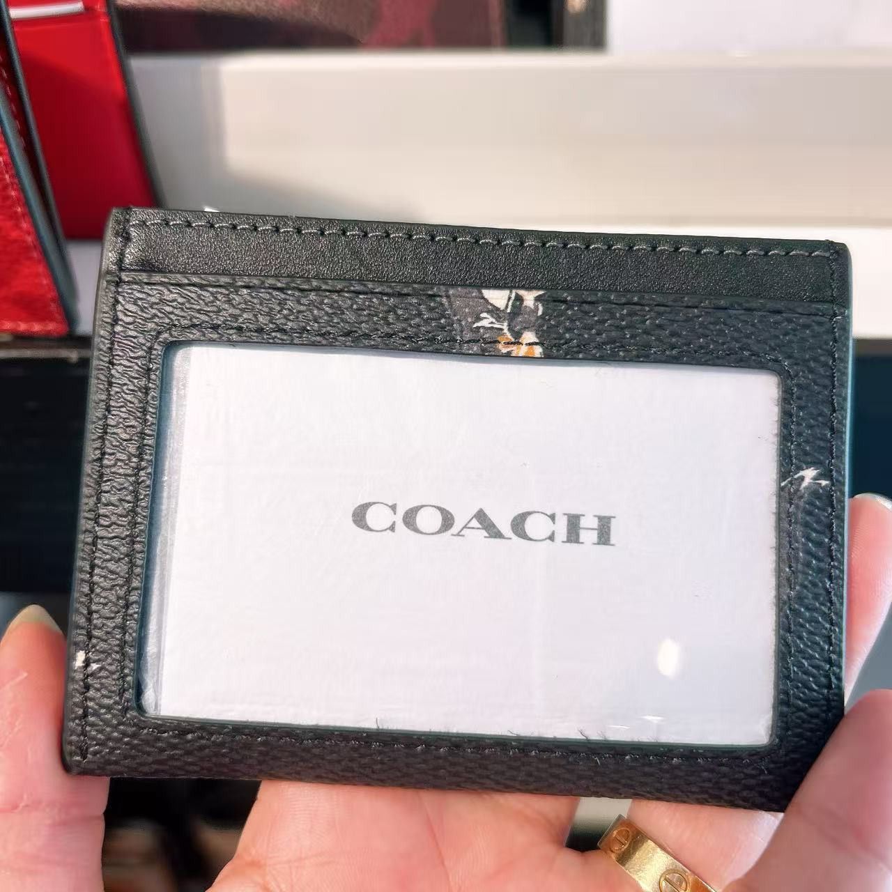 Coach Slim Id Card Case With Penguin Print CCP96 Size ONE SIZE - 4 Thumbnail