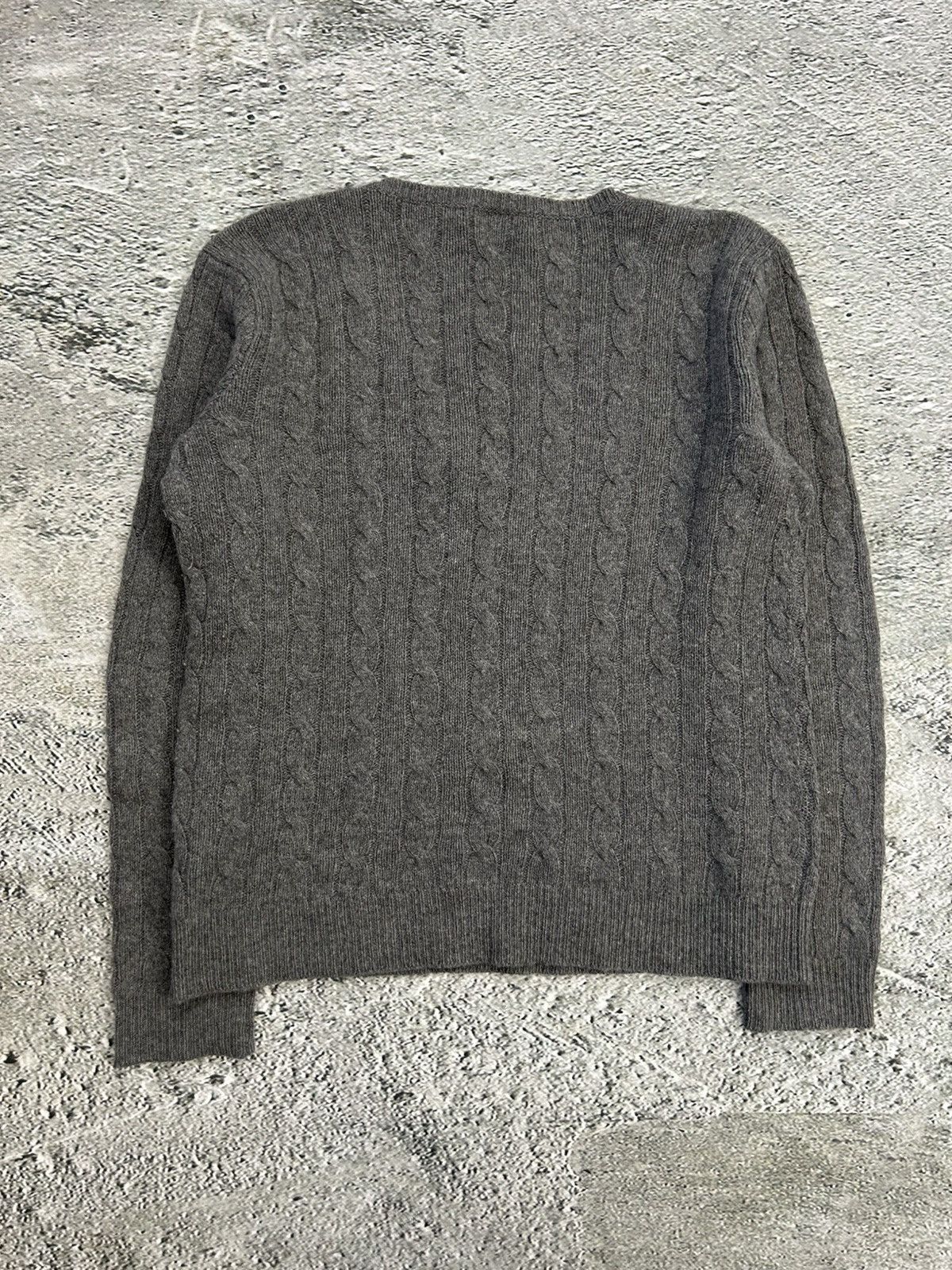 Polo Ralph Lauren × Ralph Lauren × Vintage Polo Ralph Lauren grey wool cashmere sweater vintage knit Size L / US 10 / IT 46 - 6 Thumbnail