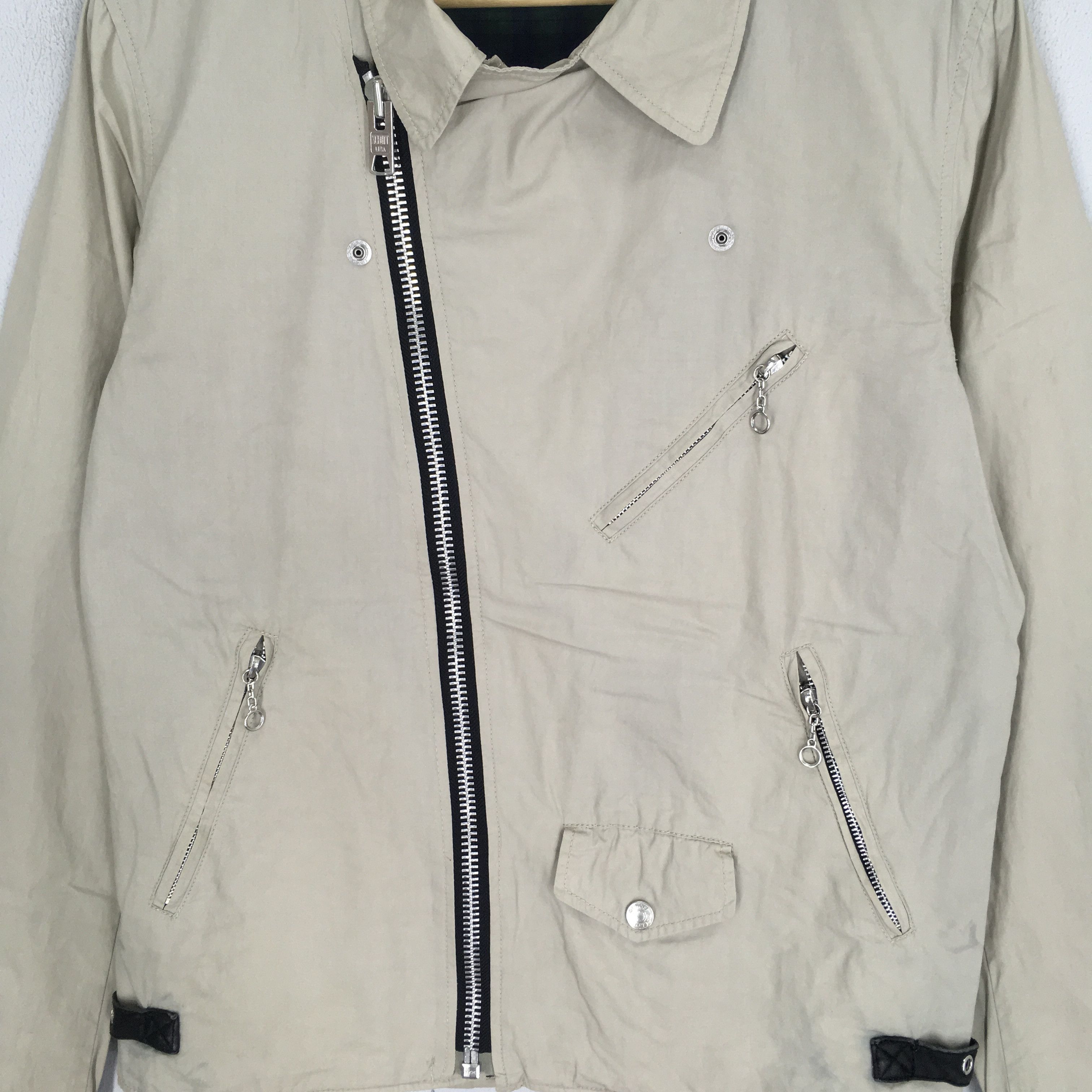 Tripp NYC Vintage 90's Schott Perfecto NYC Gray Jacket - 1848 Size US S / EU 44-46 / 1 - 5 Thumbnail