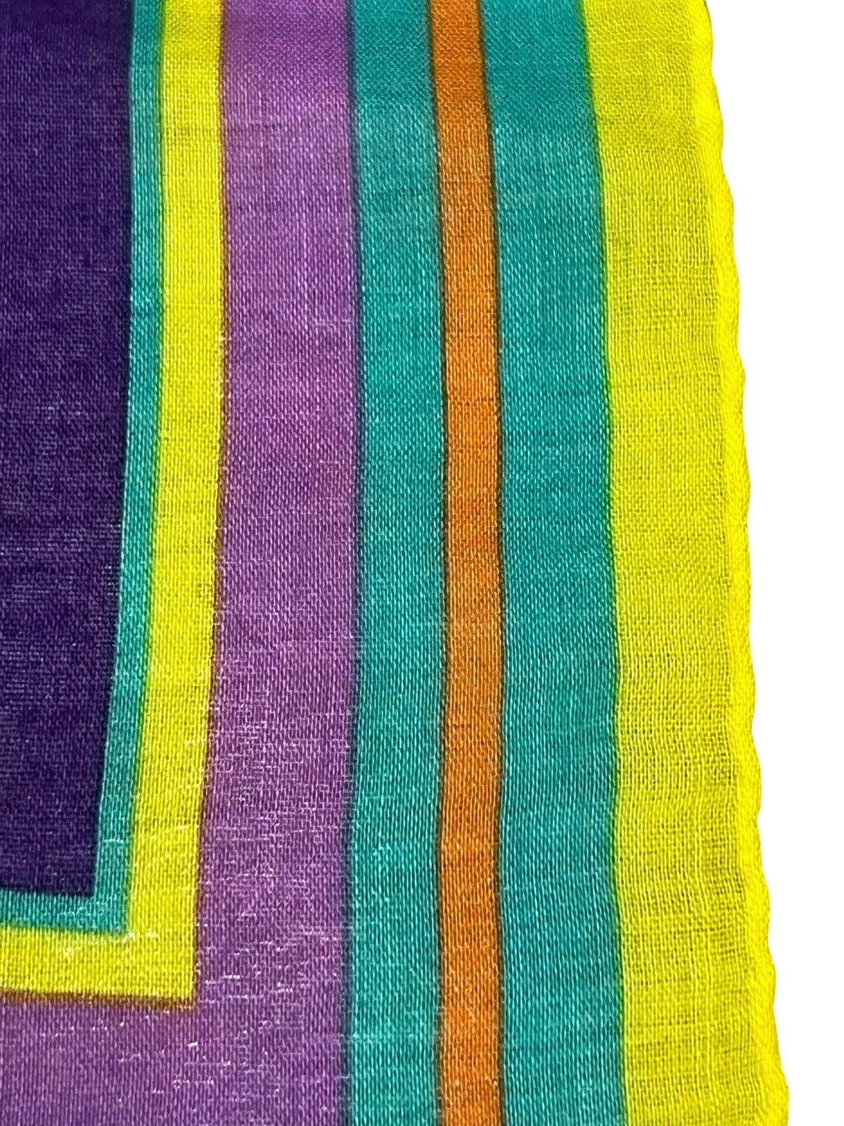 Yves Saint Laurent 🌈90’s YSL Pop Art Stripe Handkerchief Neckerchief Scarf 90s Size ONE SIZE - 5 Thumbnail