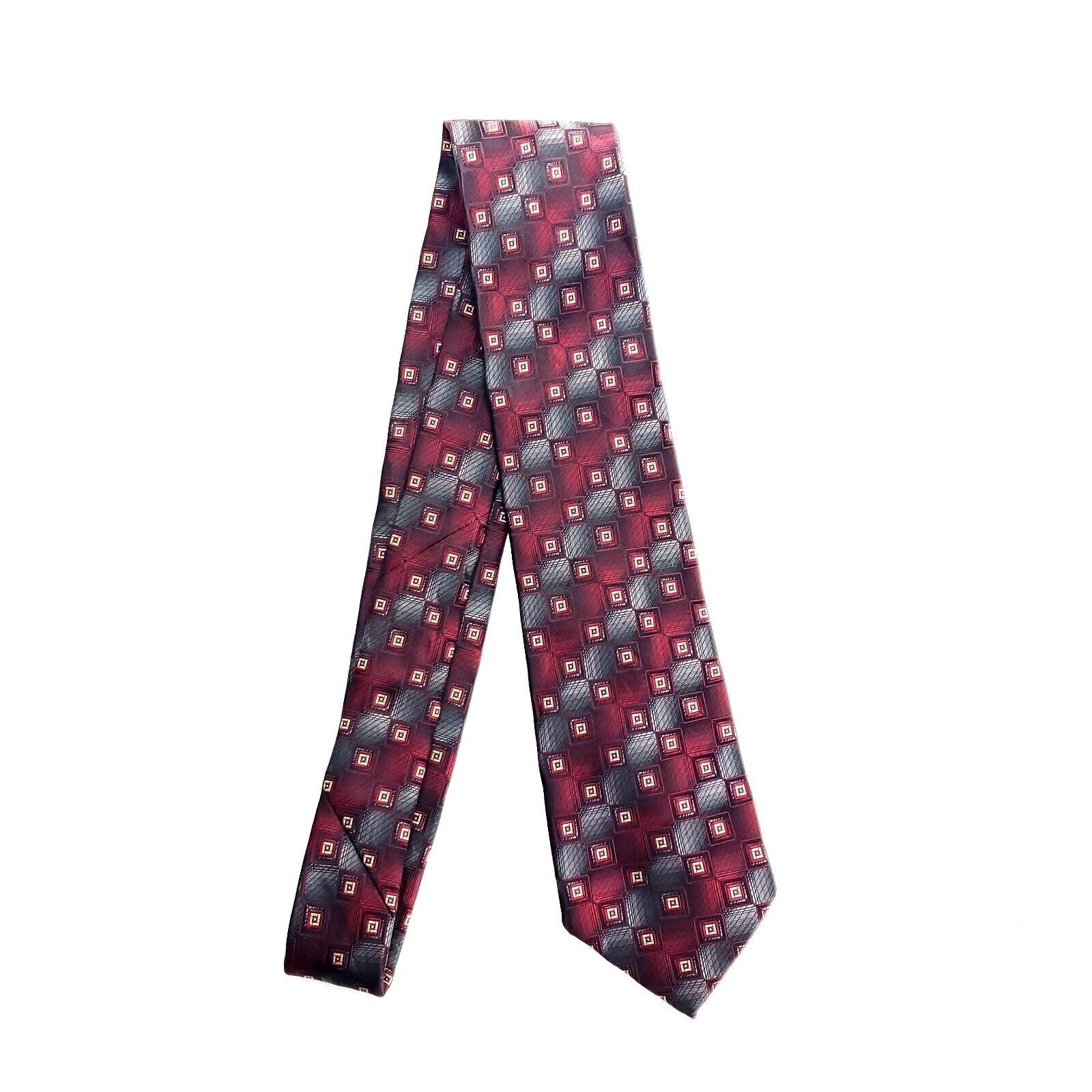 Croft & Barrow Croft Barrow Polyester Tie Red Geometric Skinny Gray Size ONE SIZE - 6 Thumbnail