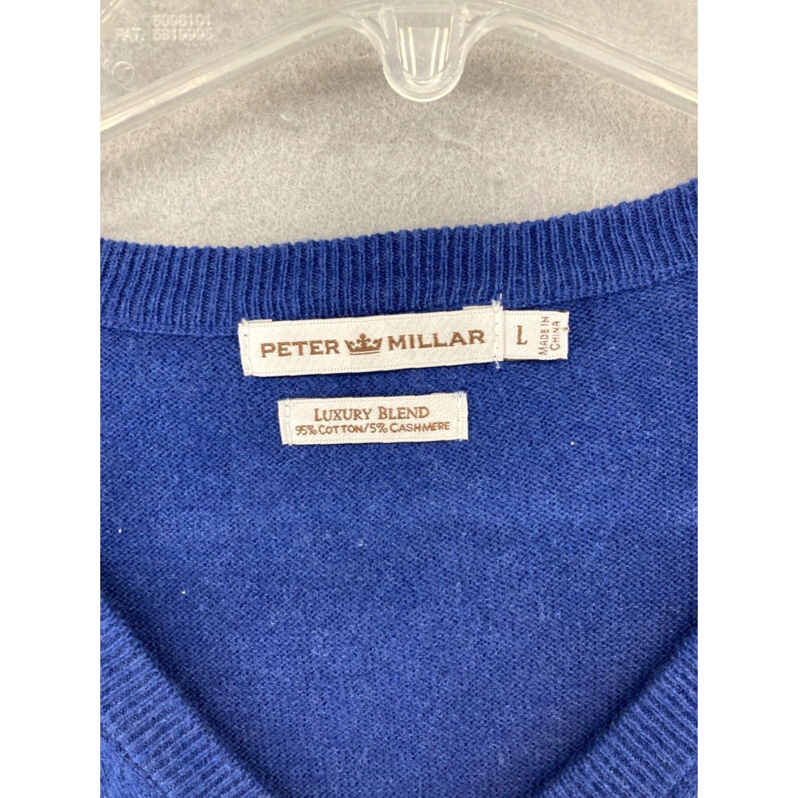 Peter Millar Peter Millar Vest Men's Large Blue Masters Luxury Blend Sweater Cotton Cashmere Size US L / EU 52-54 / 3 - 4 Thumbnail