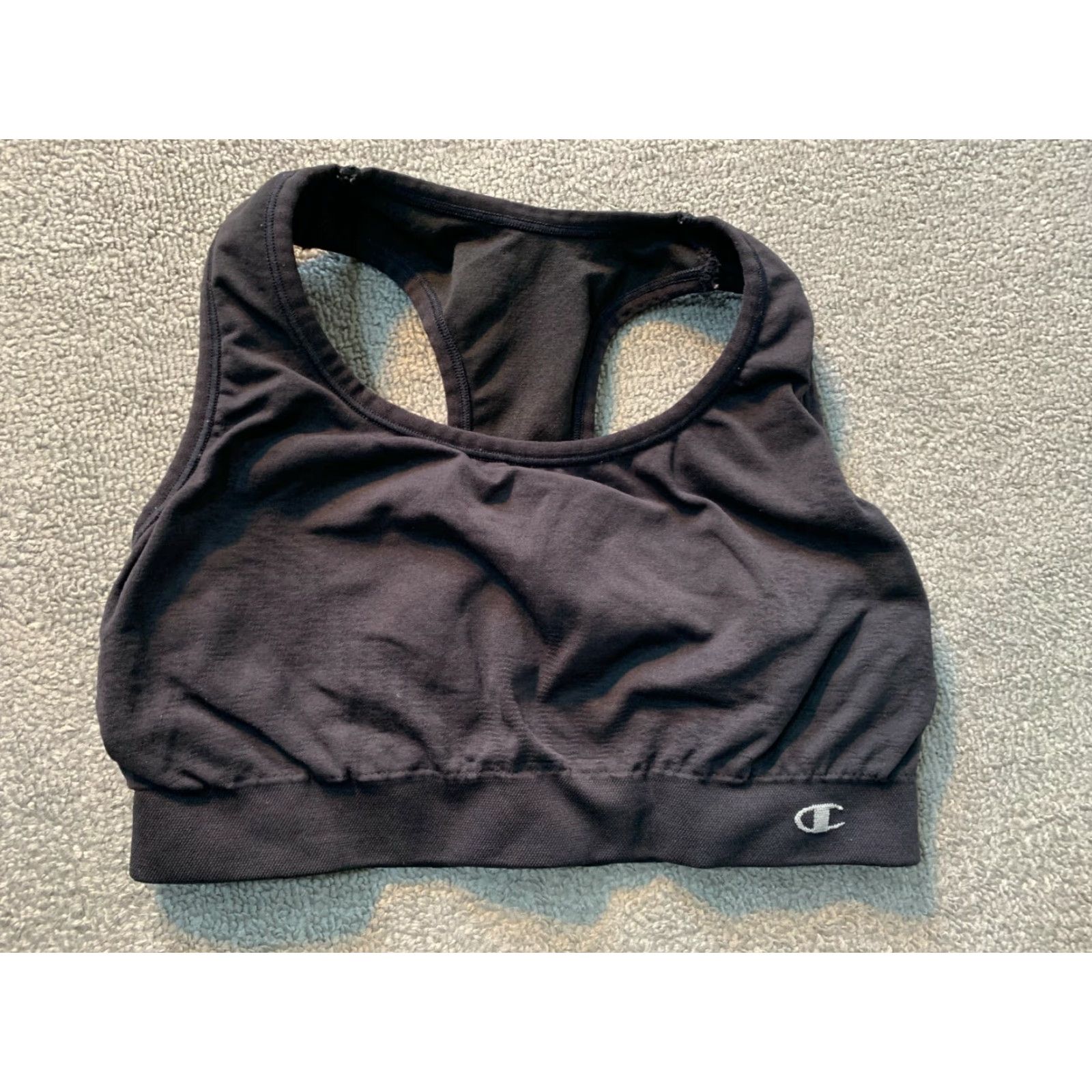 Champion Champion Sports Bra Black 23" Chest Women Athletic Padded Wireless Pullover Activewear Size Regular XS-XXL Size ONE SIZE - 2 Thumbnail