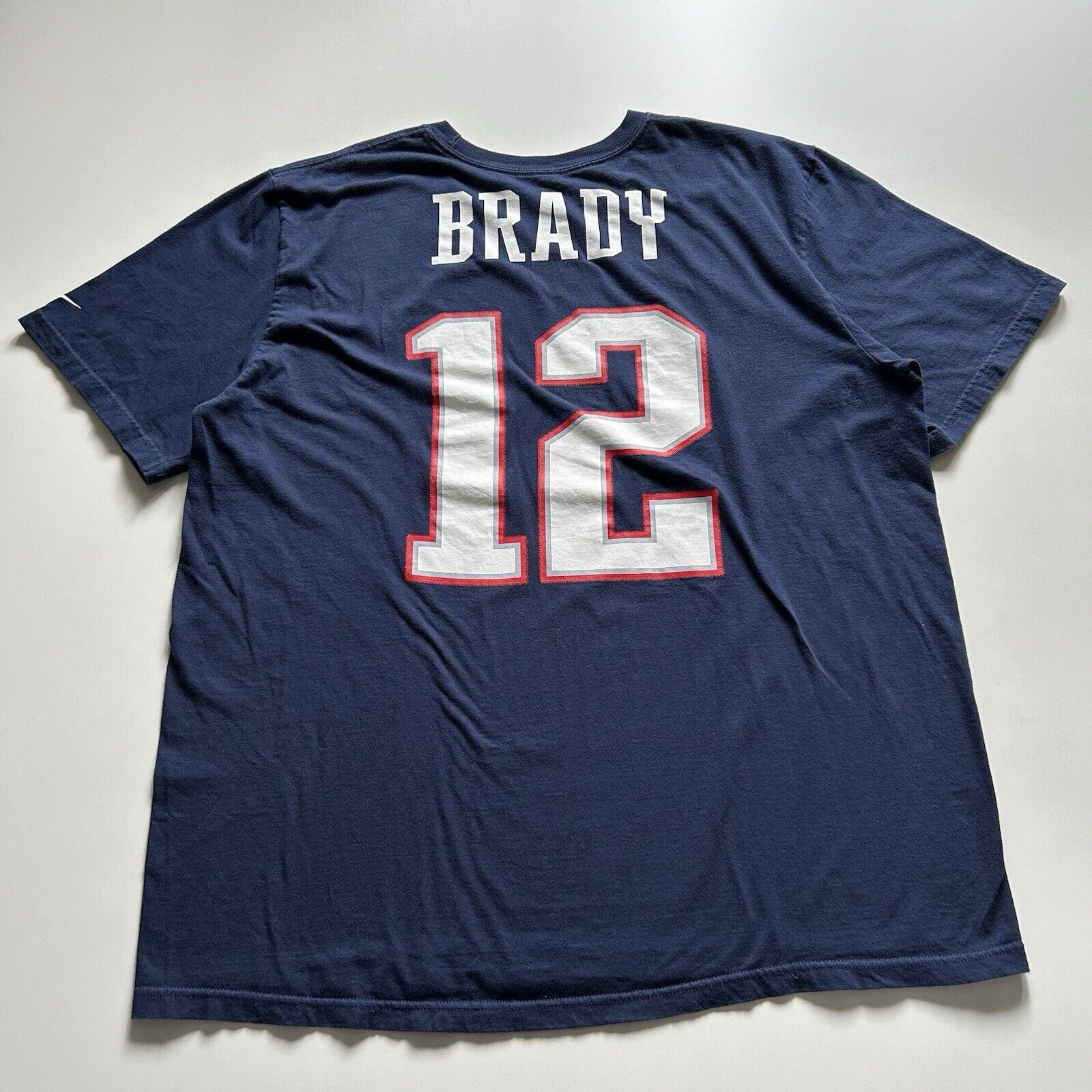 NFL × Nike × Vintage Nike New England Patriots NFL Tom Brady Graphic T Shirt XXL Size US XXL / EU 58 / 5 - 3 Thumbnail