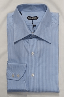 image of Tom Ford O1Loc1C0324 94S1Je Shirt In Blue, Men's (Size Small)