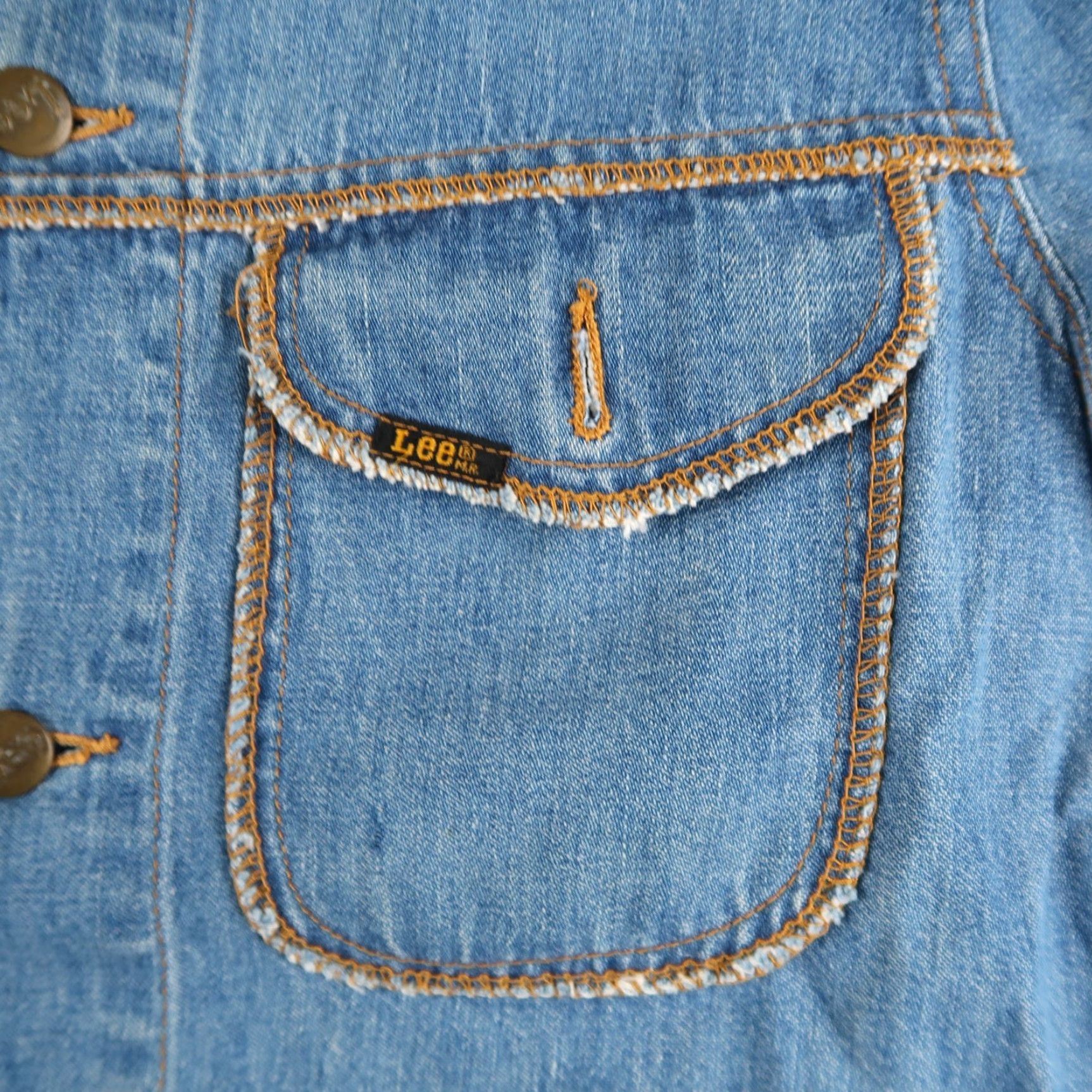 Lee VINTAGE Lee Denim Jacket Blue Western Style Button Front Two Pockets S Small 70s Size US S / EU 44-46 / 1 - 7 Thumbnail