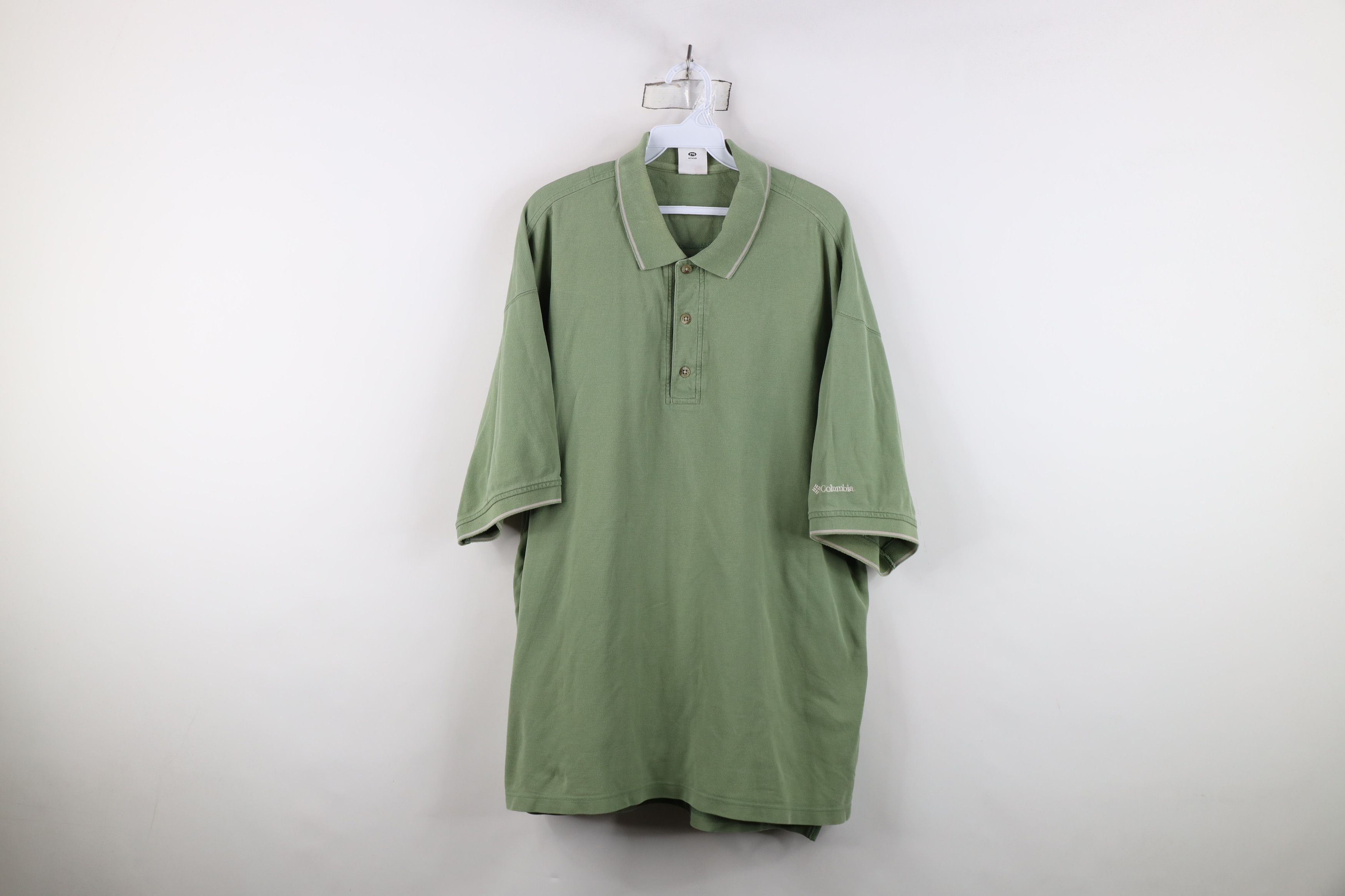 Columbia Vintage Columbia Spell Out Knit Collared Golf Polo Shirt Size US XXL / EU 58 / 5 - 1 Thumbnail